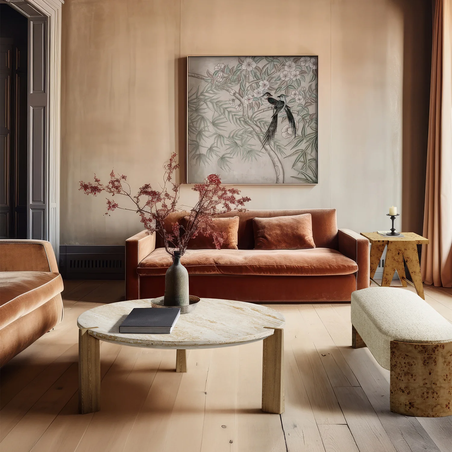 Benoit Bench (Blonde Burl) - Image 3