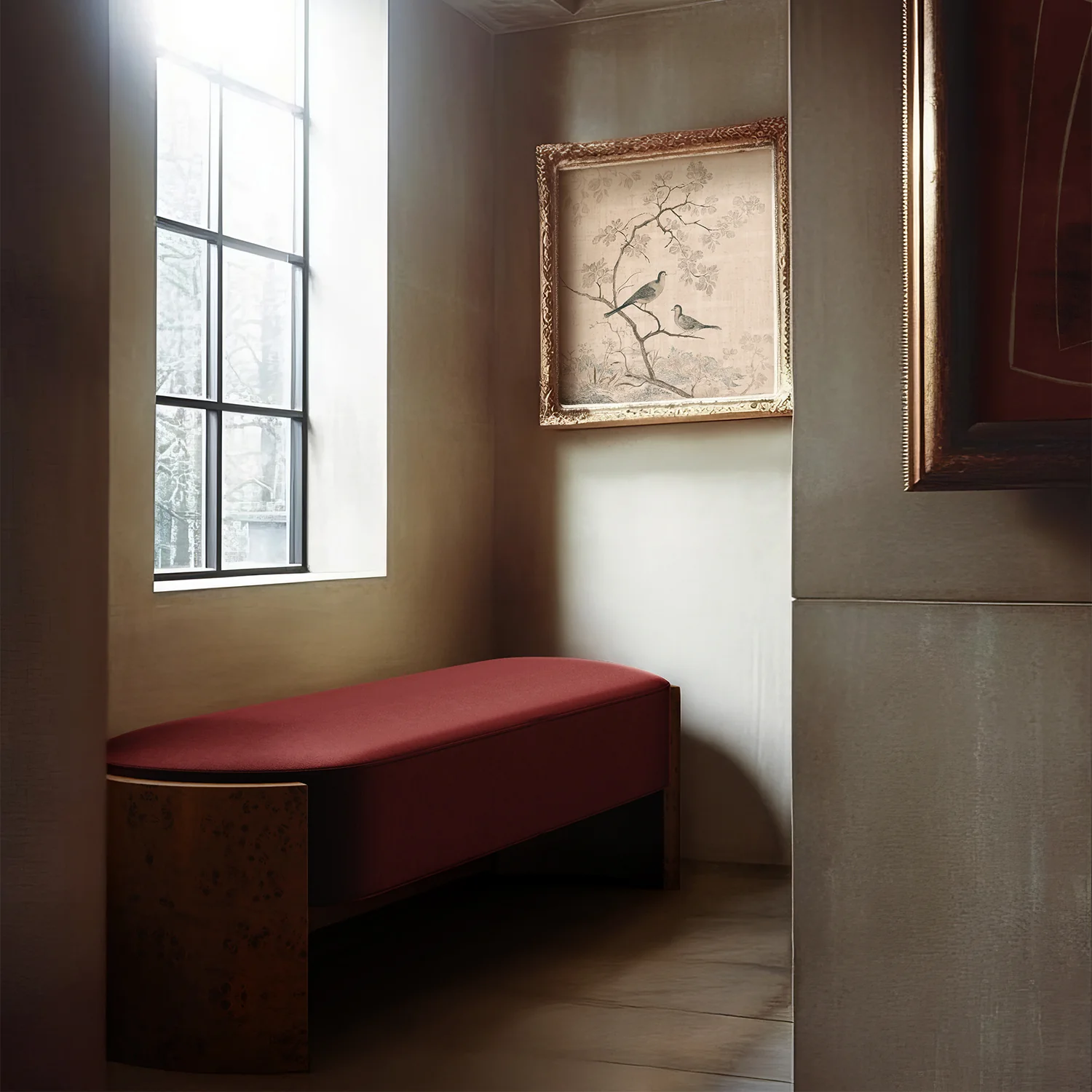 Benoit Bench (Walnut Burl) - Image 2