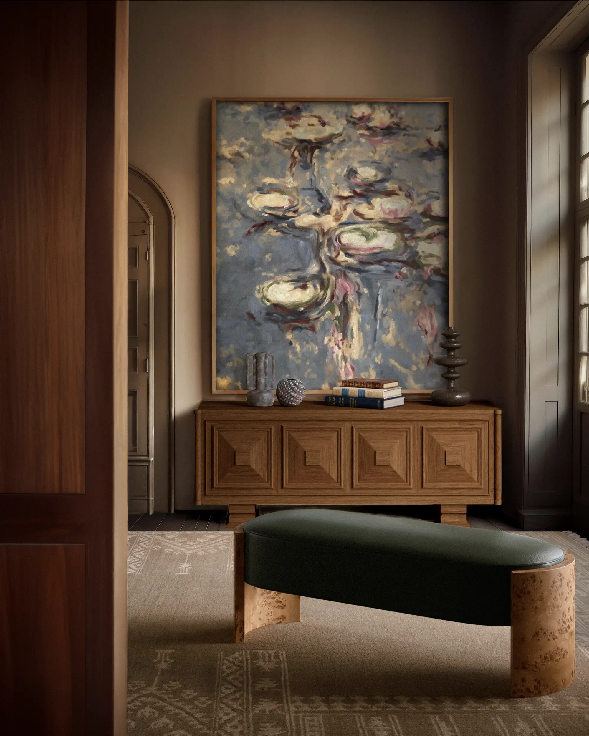 Benoit Leather Bench - Image 3