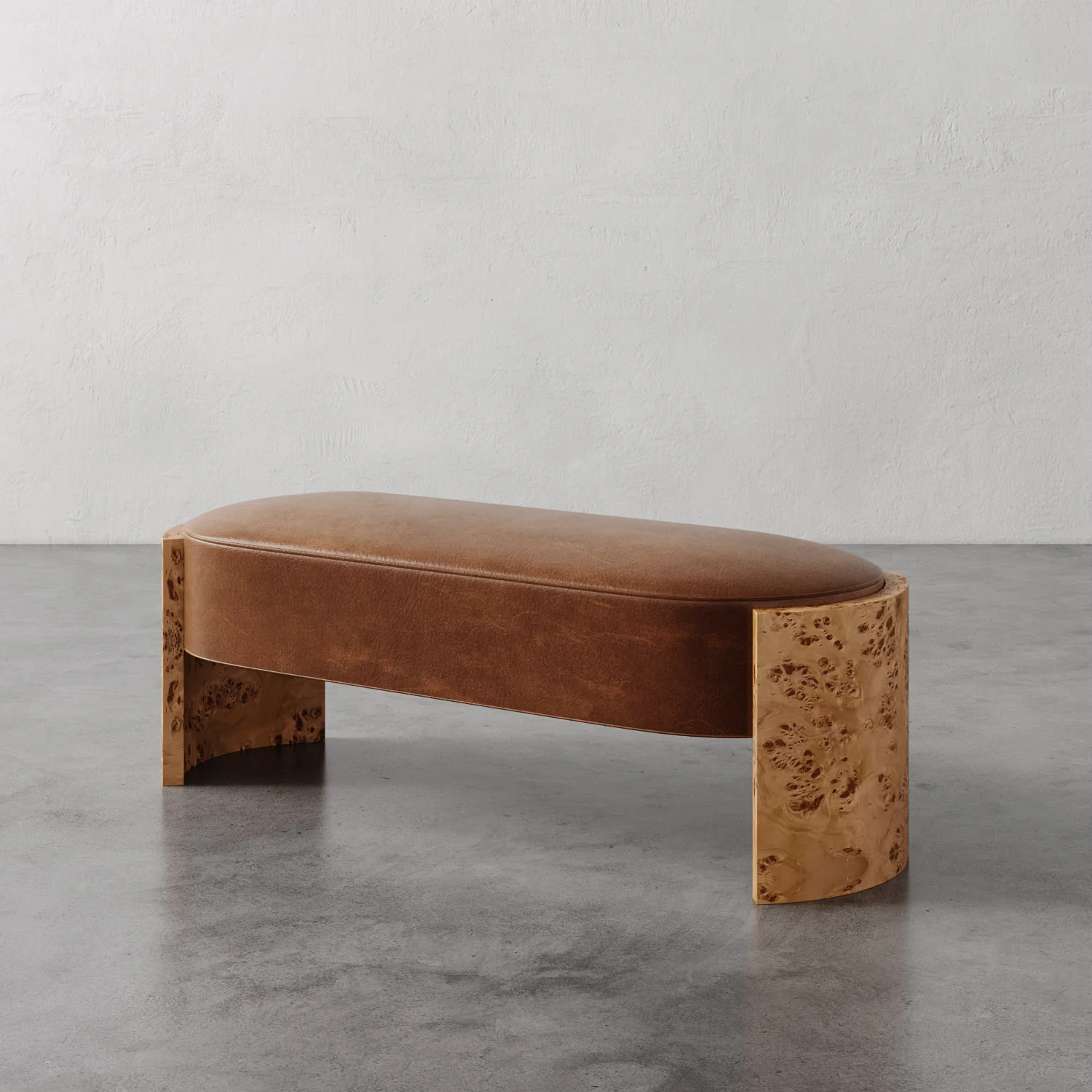 Benoit Leather Bench - Image 9