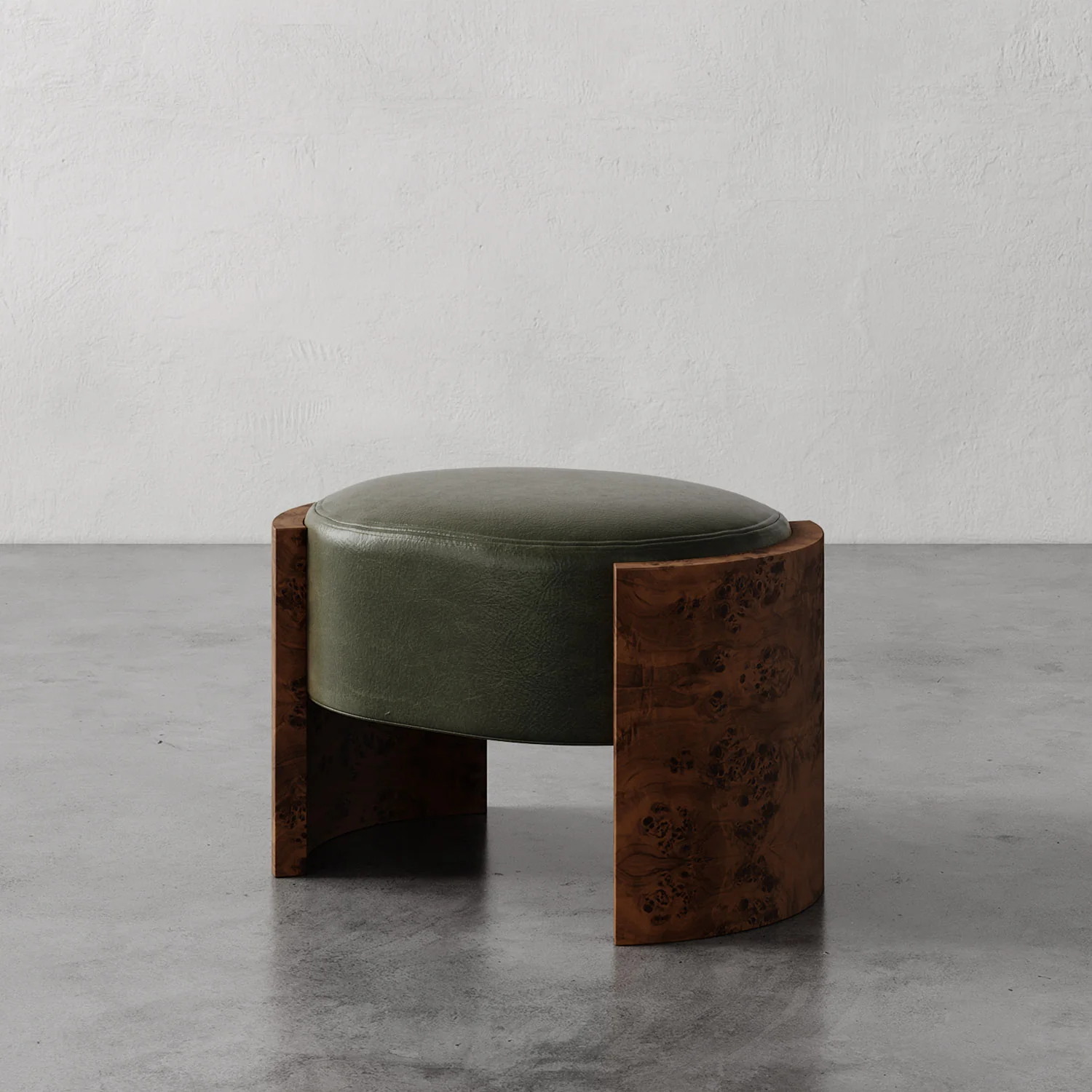 Benoit Leather Ottoman - Image 12