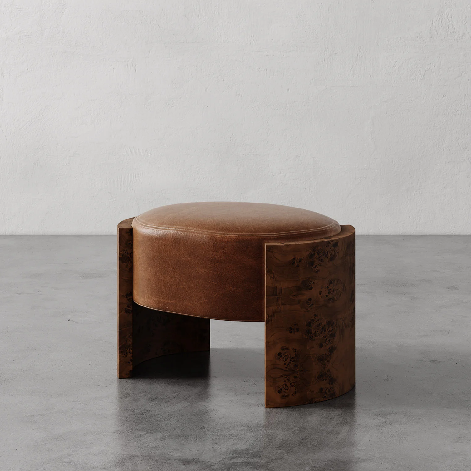 Benoit Leather Ottoman - Image 14