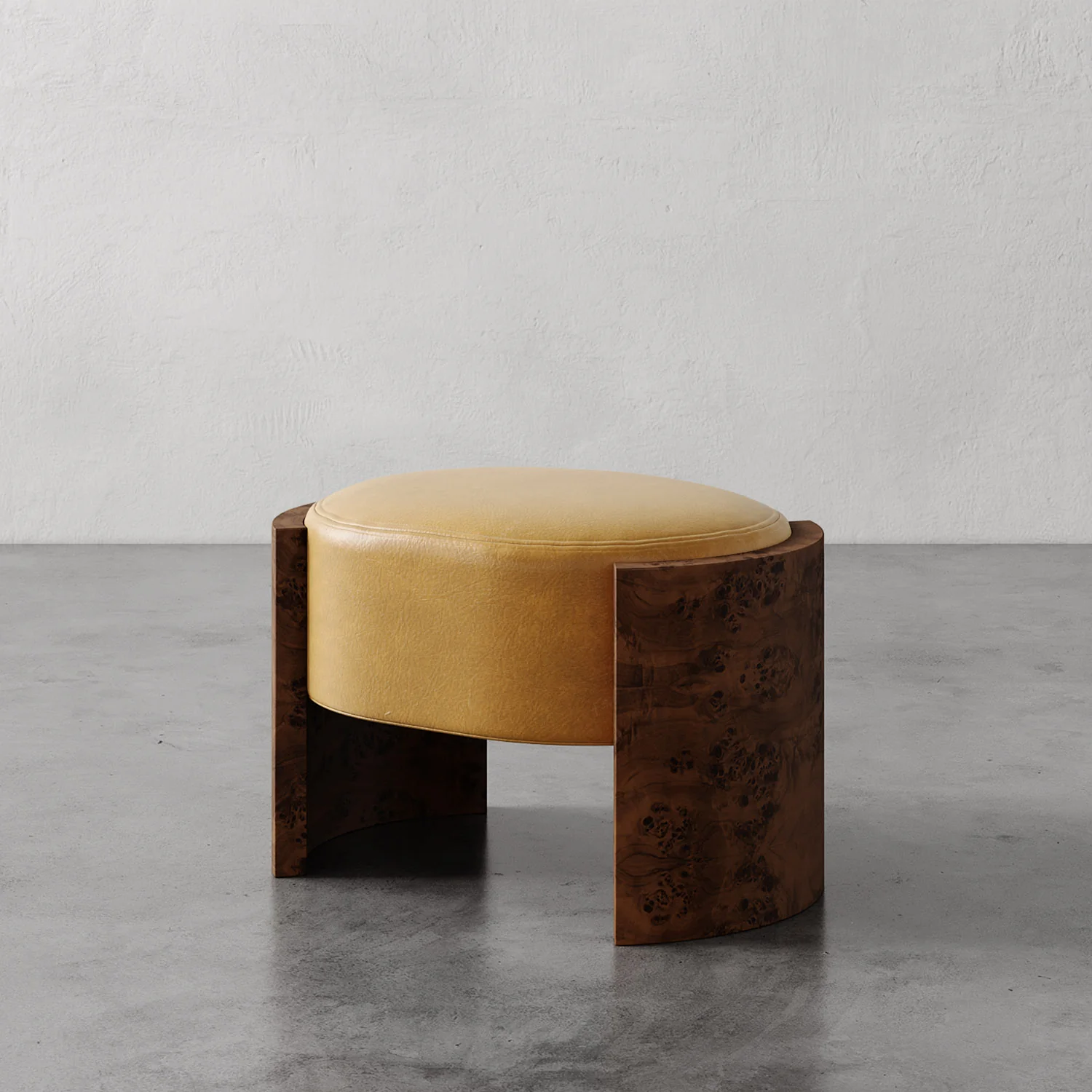 Benoit Leather Ottoman - Image 15