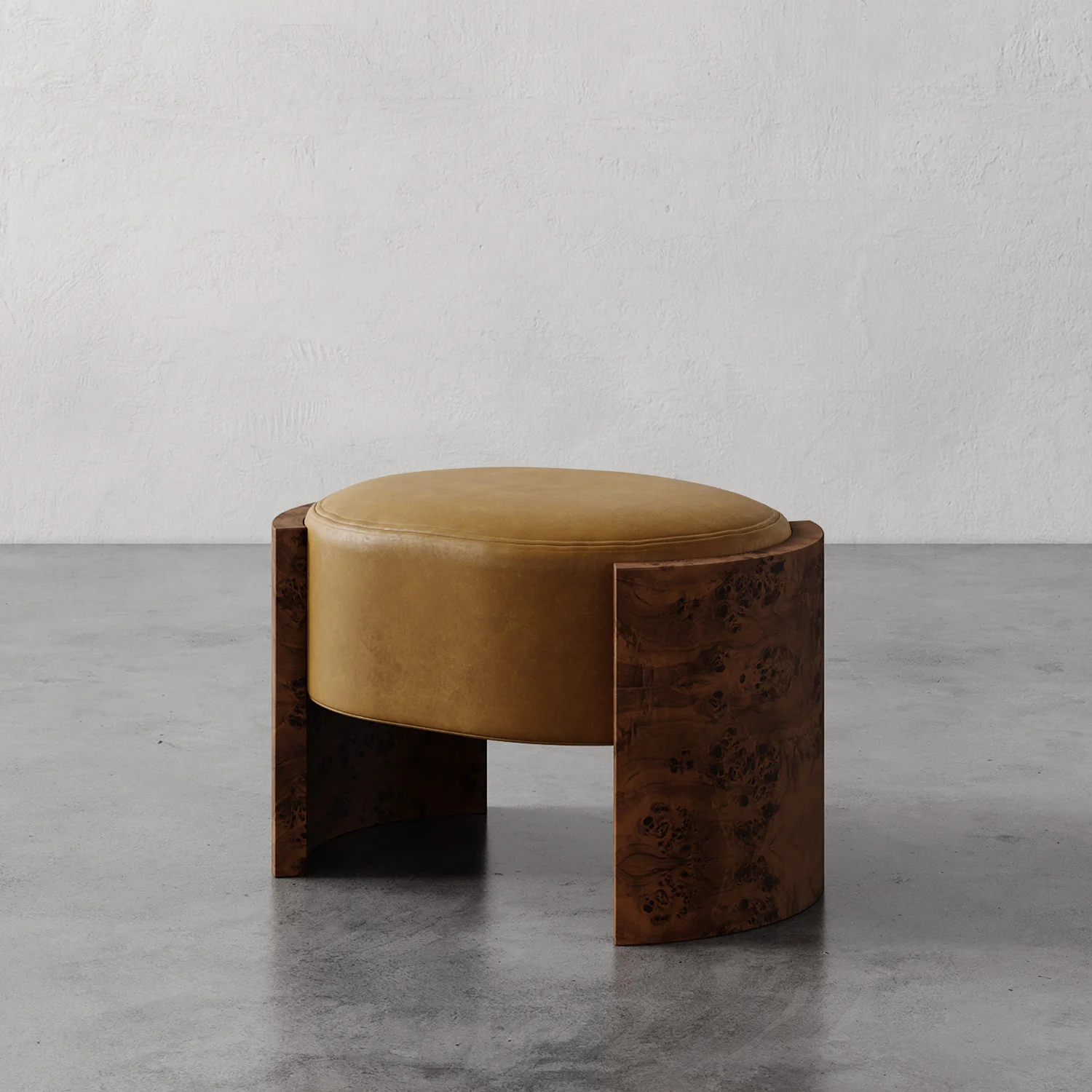 Benoit Leather Ottoman - Image 16