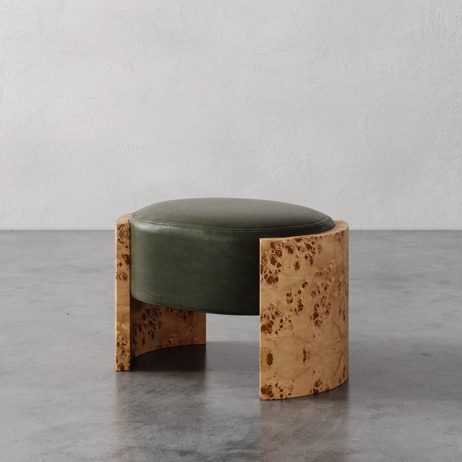Benoit Leather Ottoman - Image 3