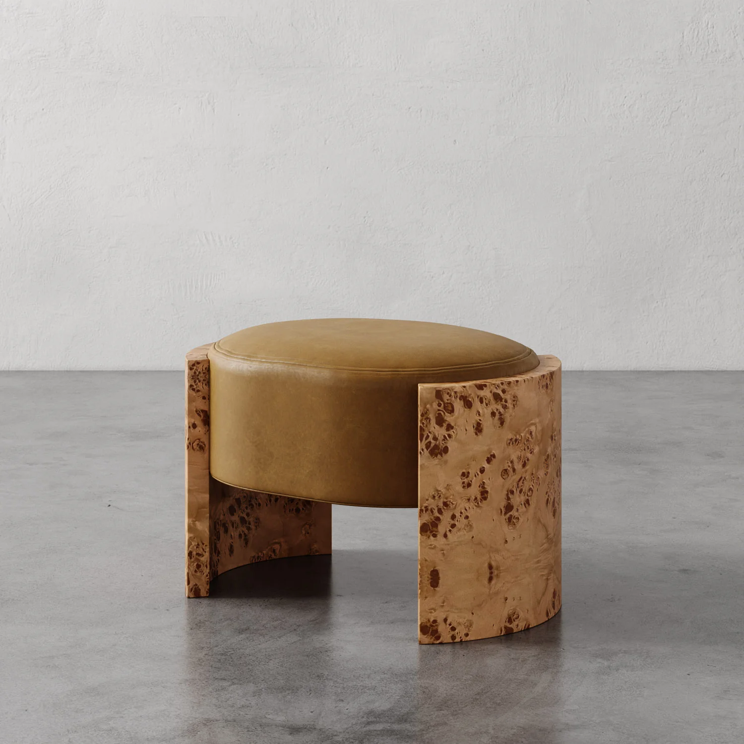 Benoit Leather Ottoman - Image 7