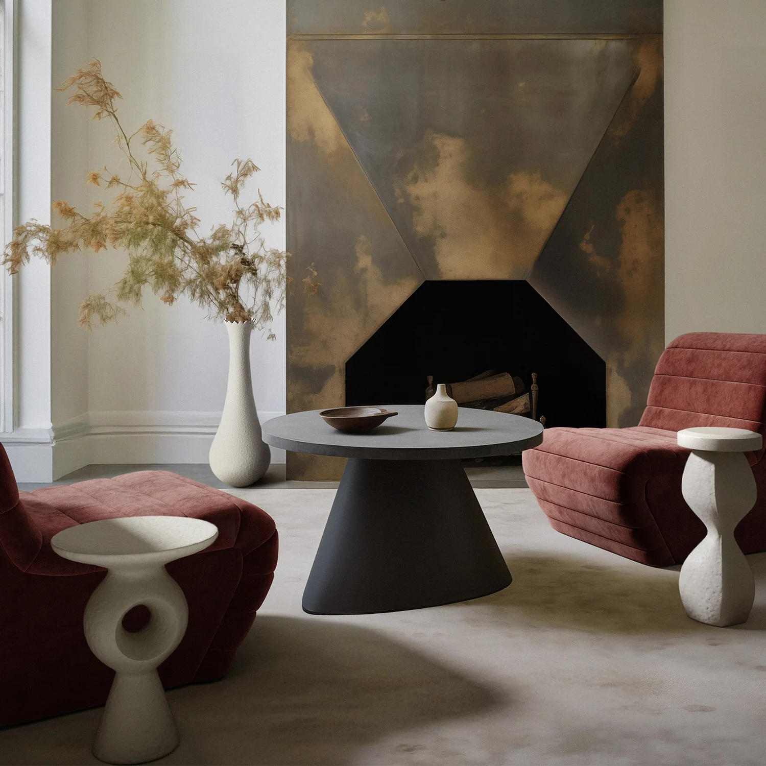 Carmen Plaster Side Table - Image 3