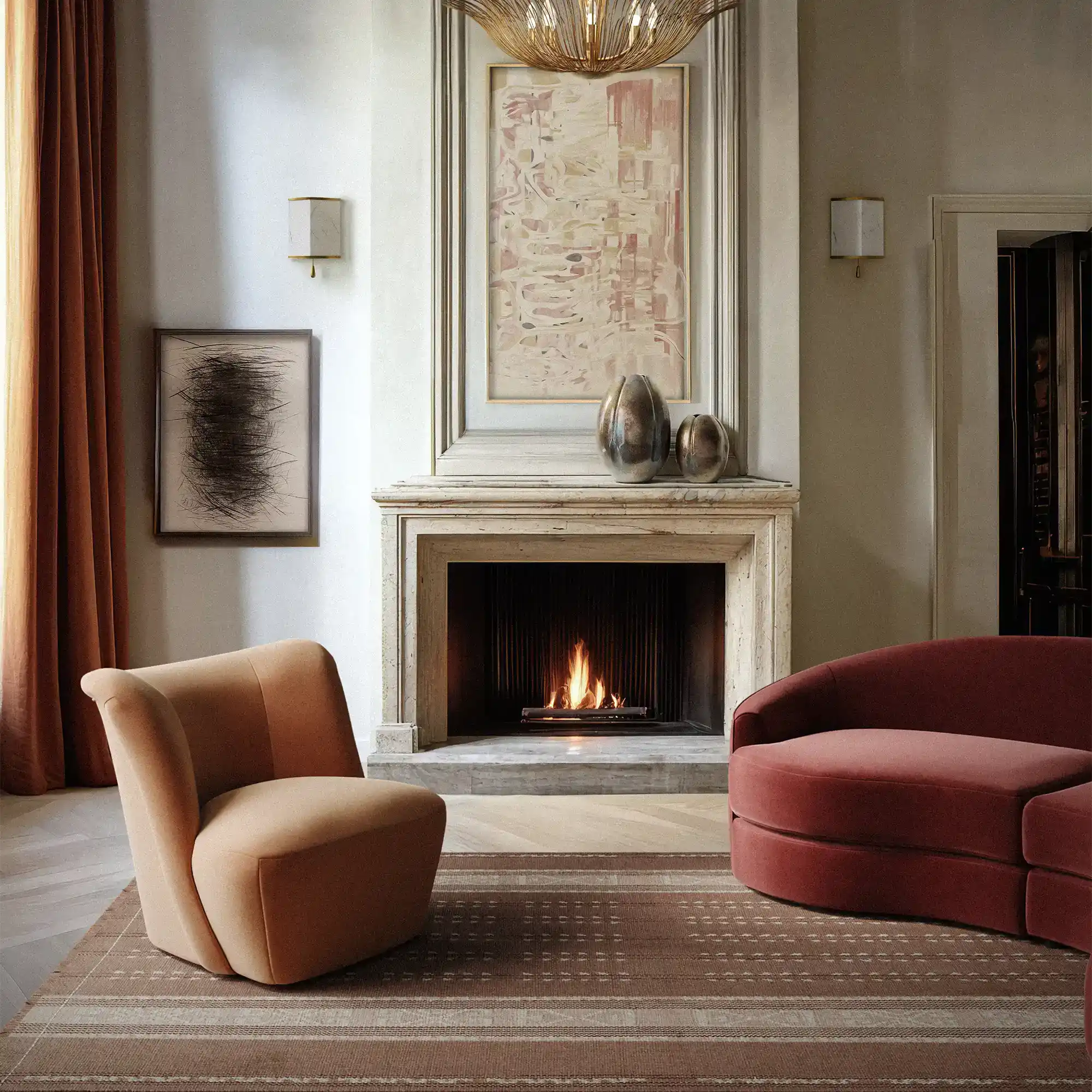 Cluny Voltaire Rug- Blush - Image 2