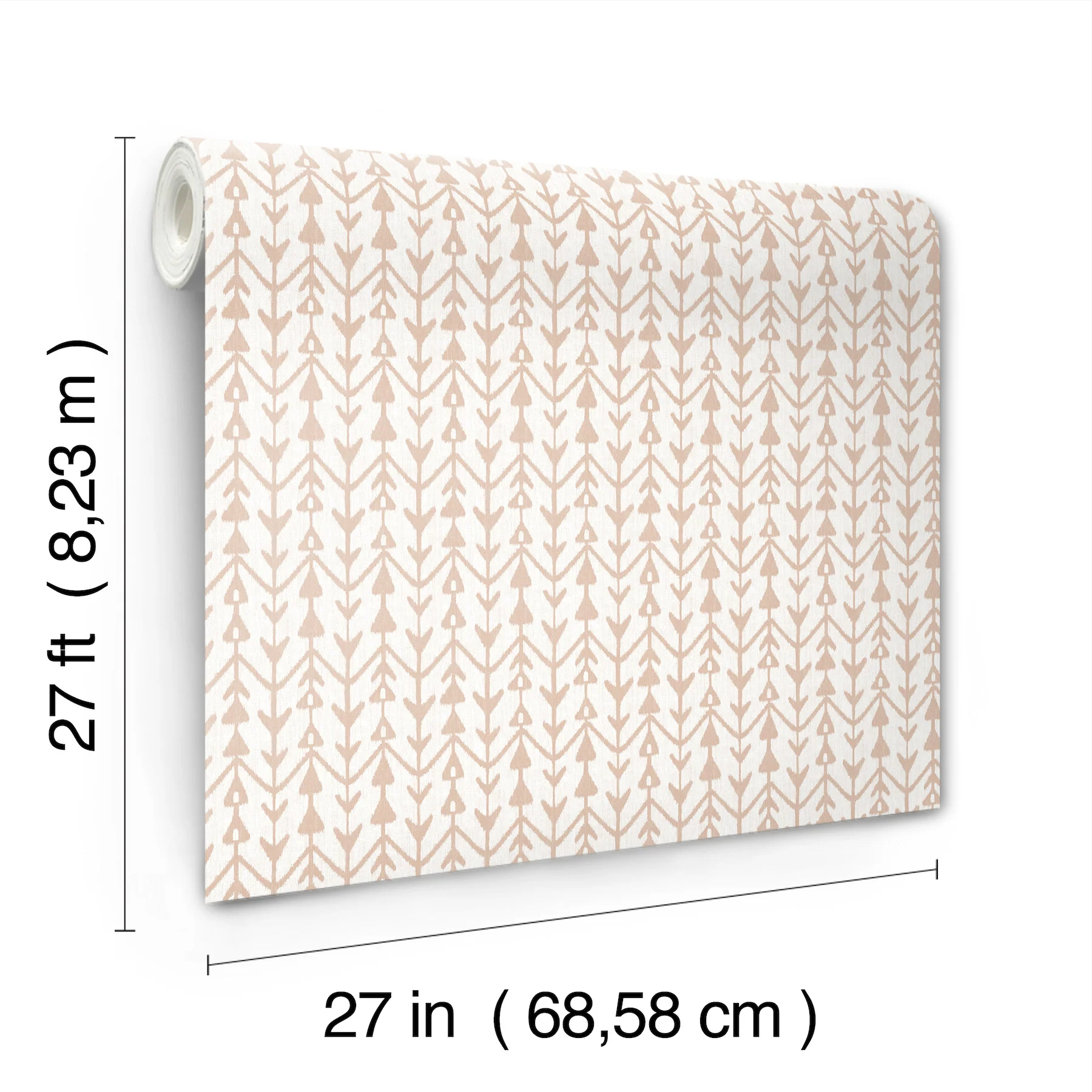 Martigue Stripe Blush Wallpaper - Image 4