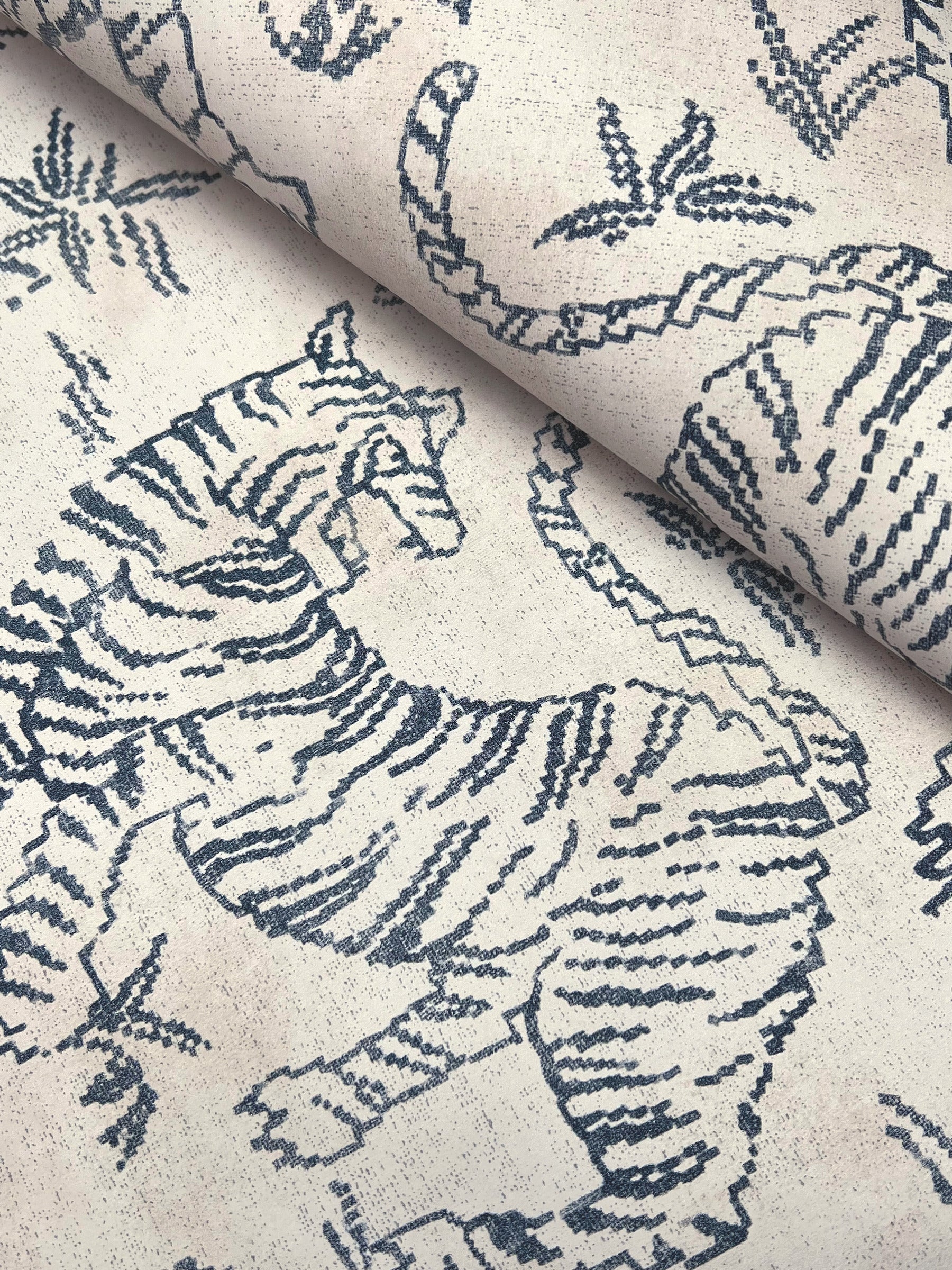 Orly Tigers Indigo Wallpaper - Image 3