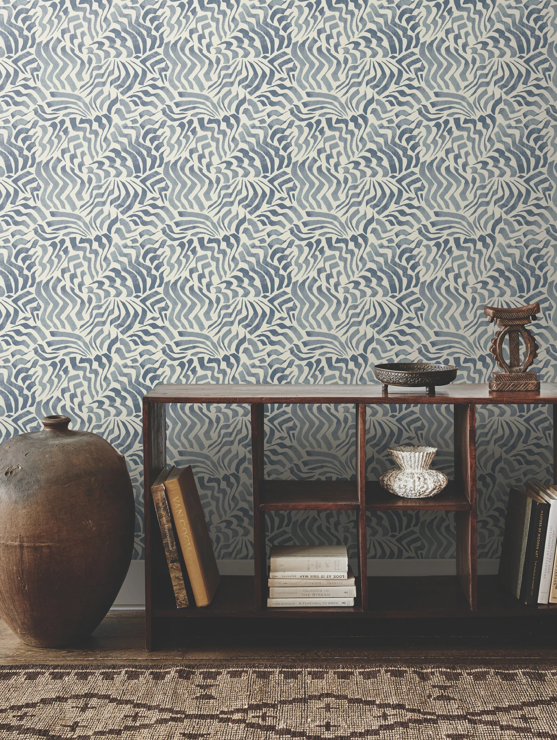 Zora Wave Denim Wallpaper - Image 2
