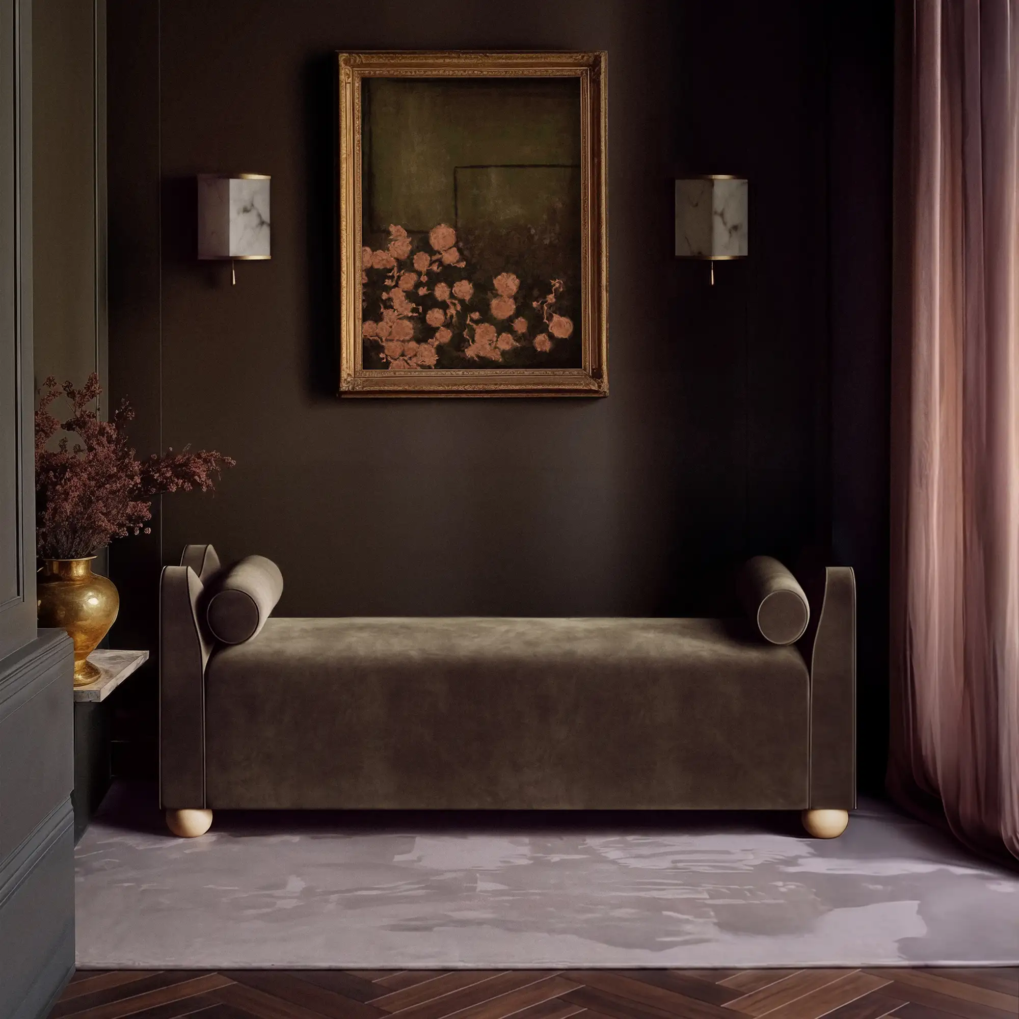 Danielle Upholstered Bench - Image 2
