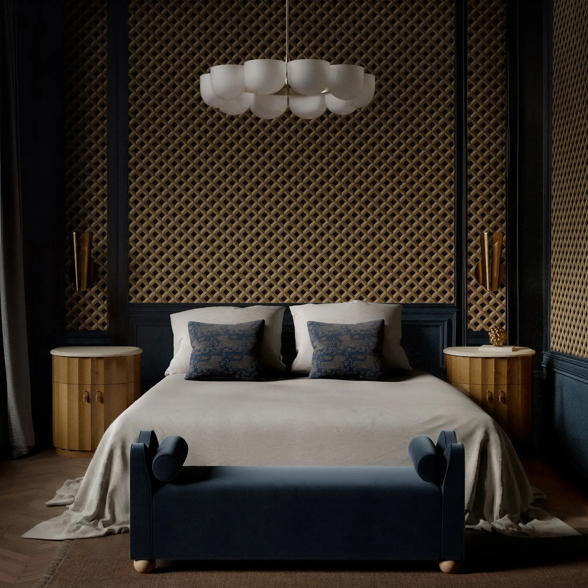 Danielle Upholstered Bench - Image 3