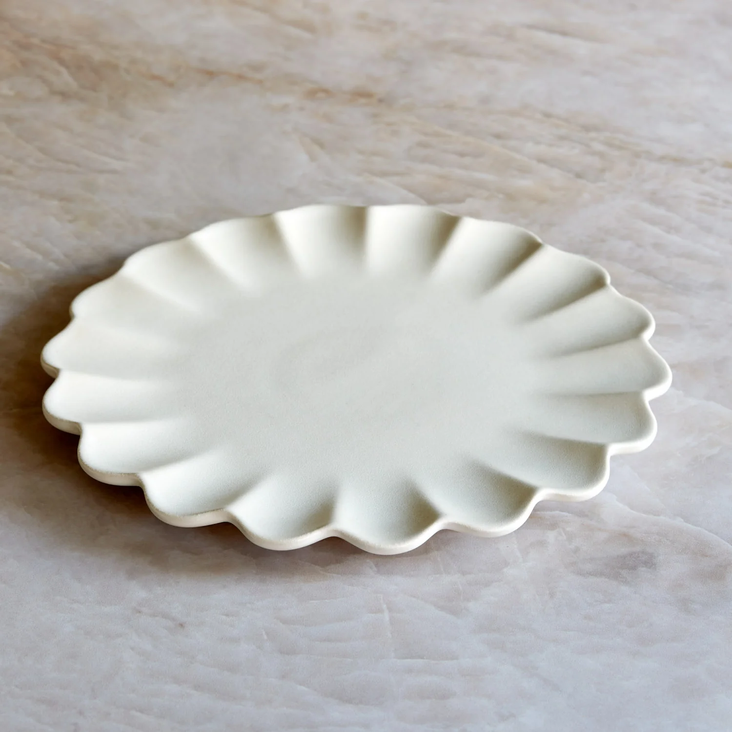 Dhalia Stoneware Dinner Plate, Set of 4 (White)