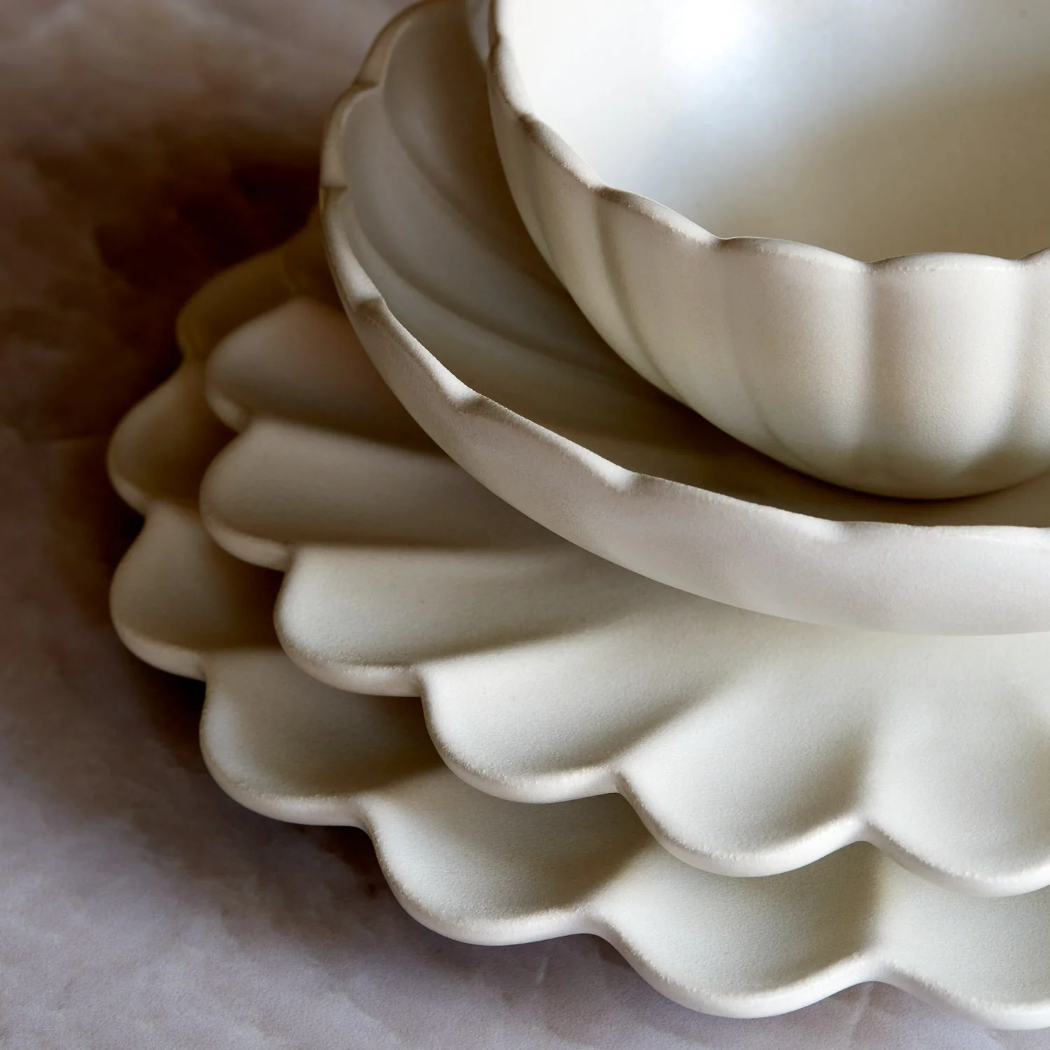 Dhalia Stoneware Salad Plate, Set of 4 (White) - Image 6