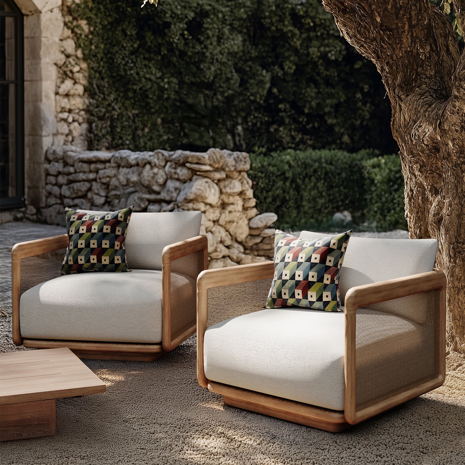 Dock Teak Swivel Lounge Chair - Image 3