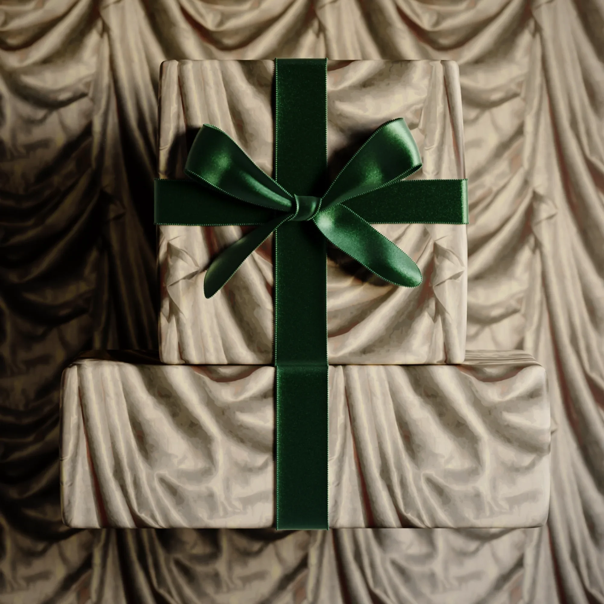 Satin Draped Gift Wrapping Paper