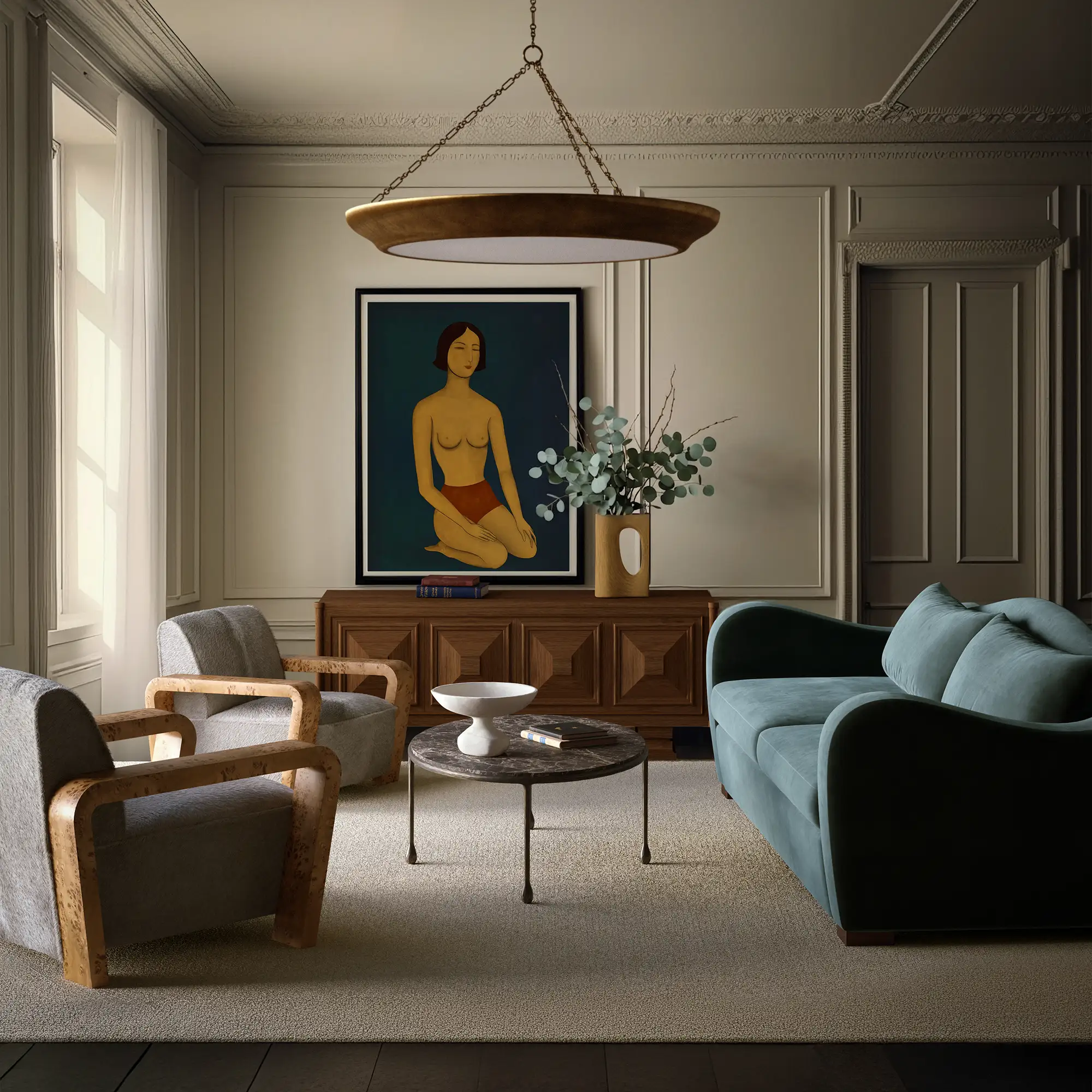 Dumas Leather Lounge Chair - Image 2