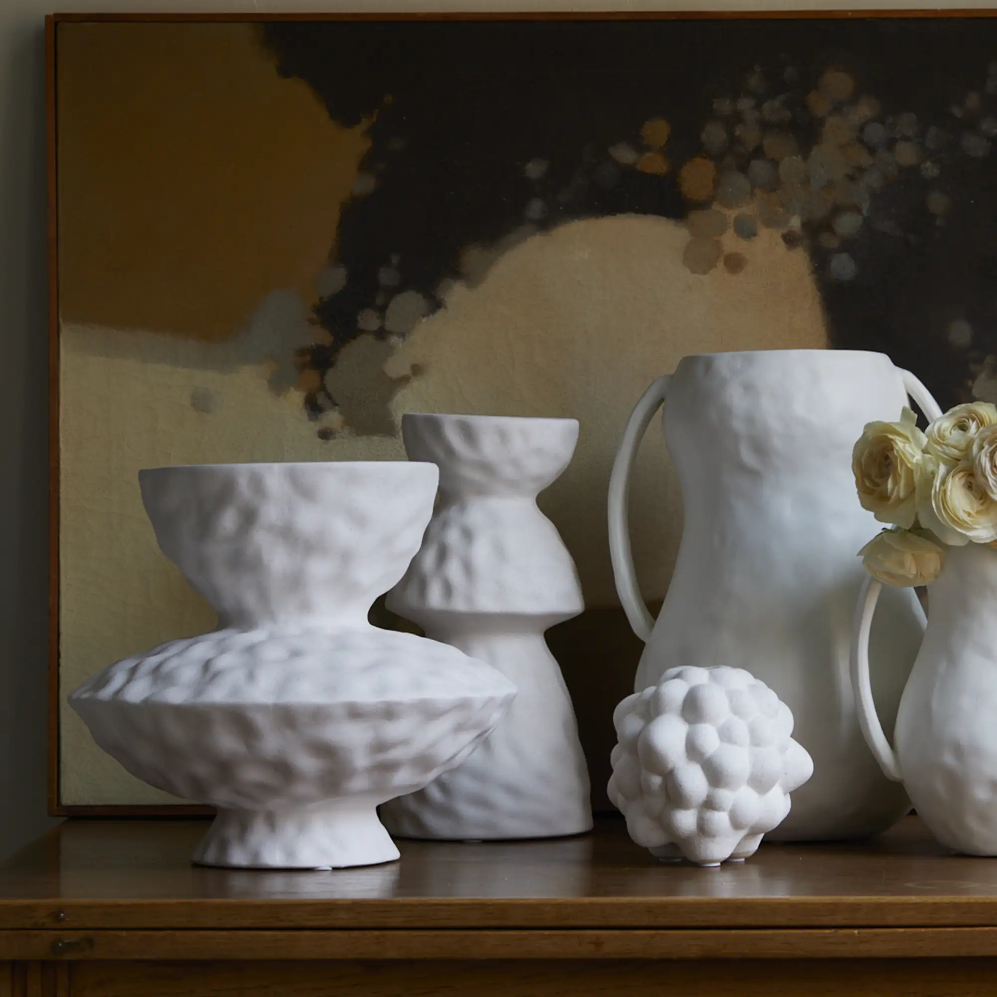 Étienne and Antoine Vase Collection (Volcanic White) - Image 2
