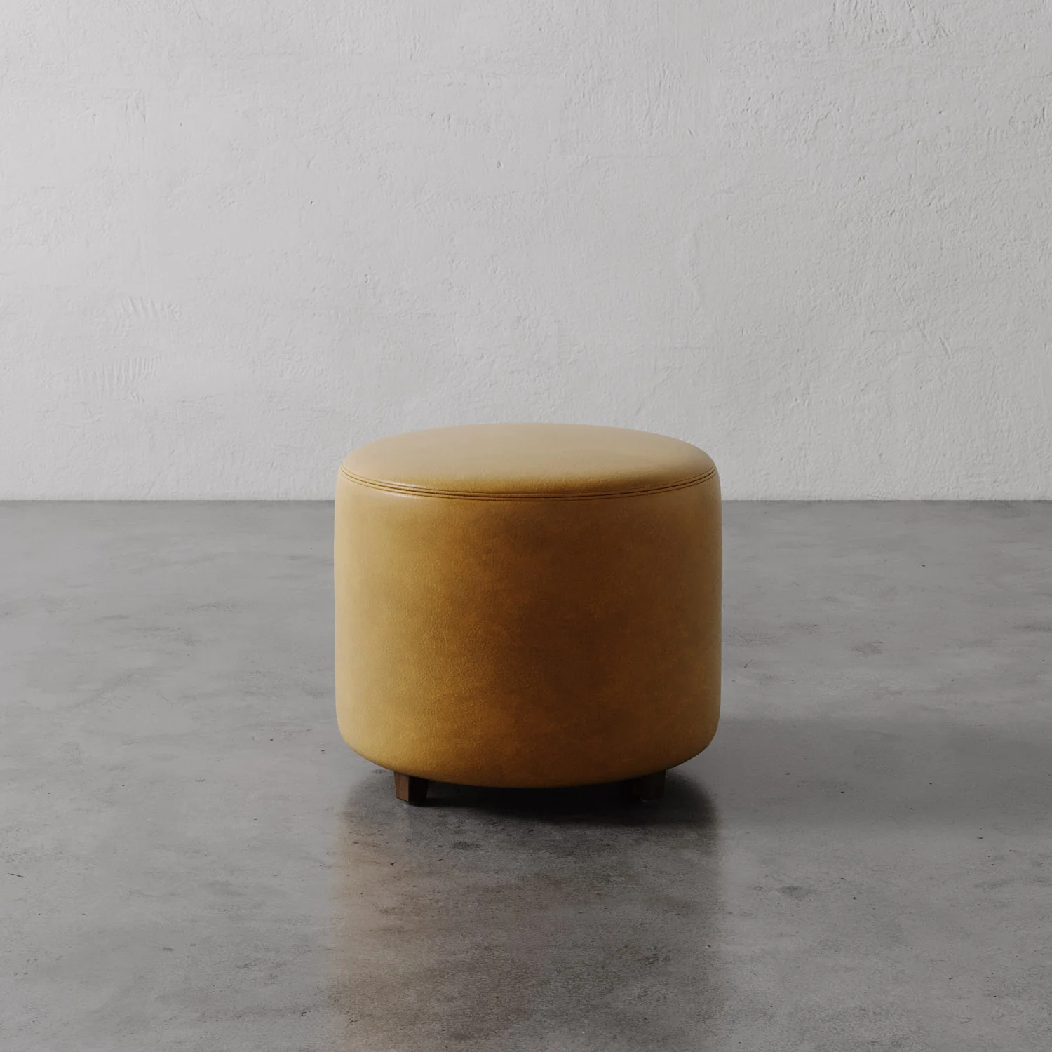 Fabien Leather Round 22" Ottoman - Image 8