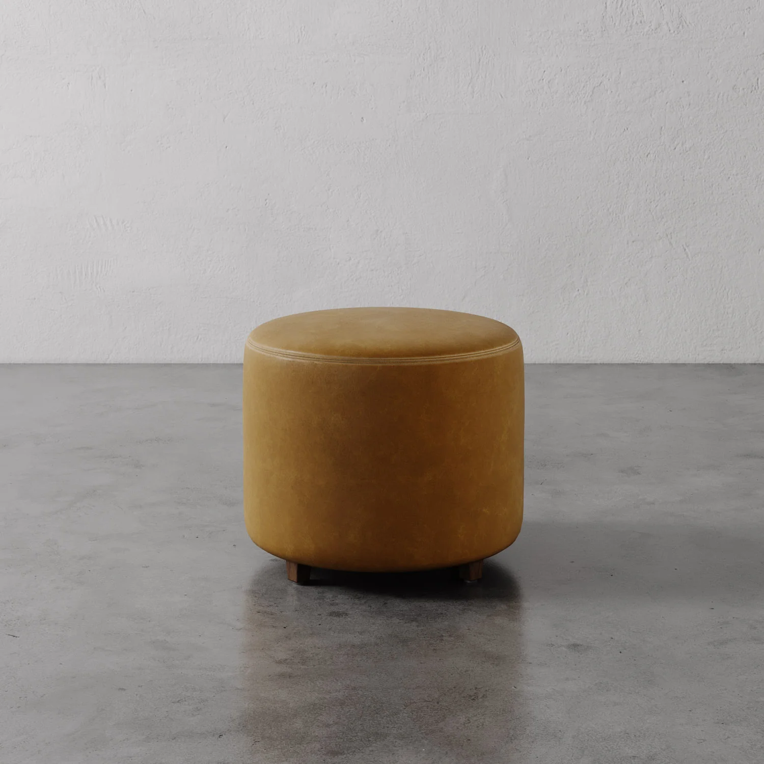 Fabien Leather Round 22" Ottoman - Image 9