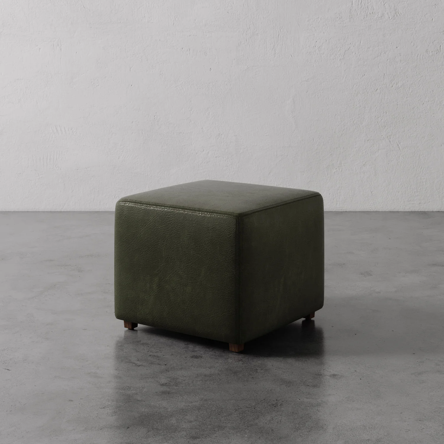Fabien Leather Square 22" Ottoman - Image 2