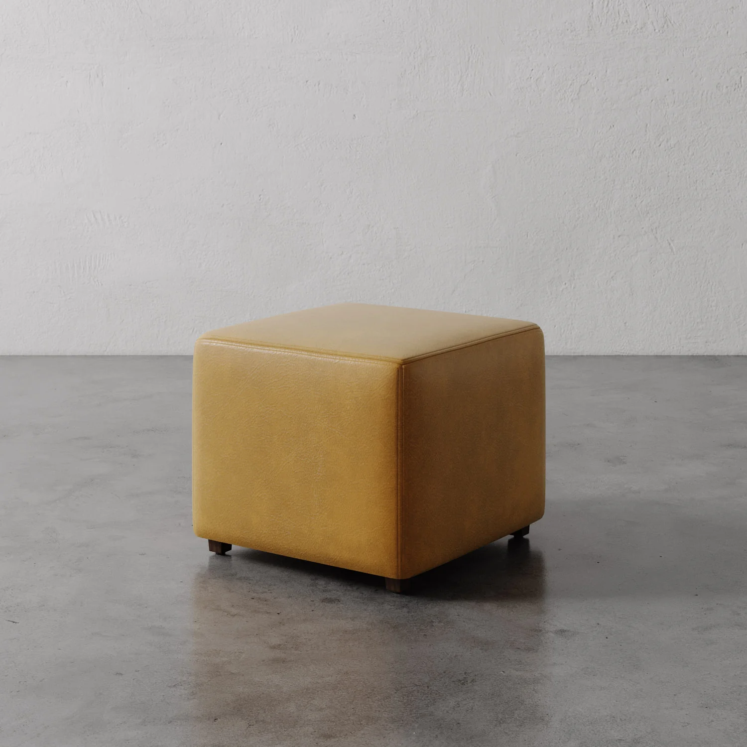 Fabien Leather Square 22" Ottoman - Image 7