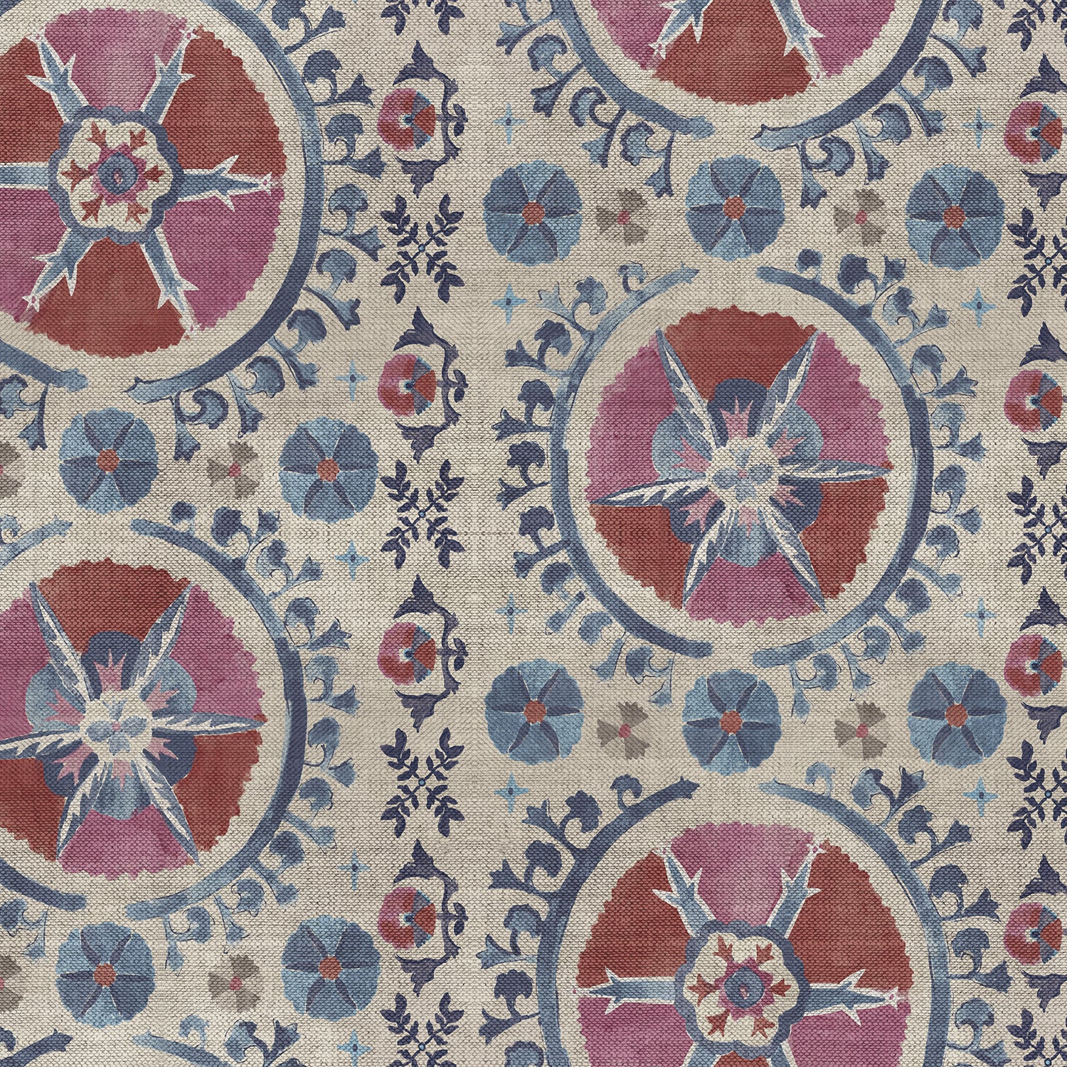 Fleurus Red Wallpaper