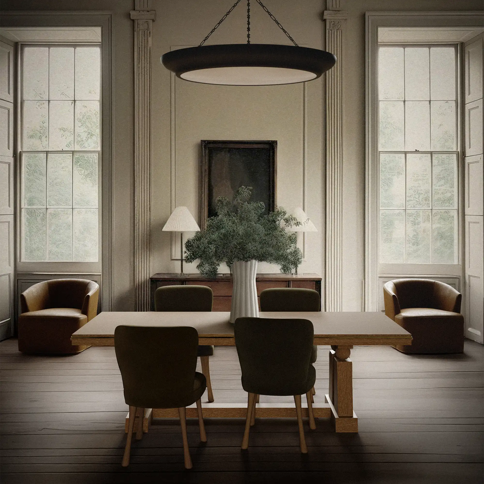 Garnier Leather Swivel Chair - Image 3