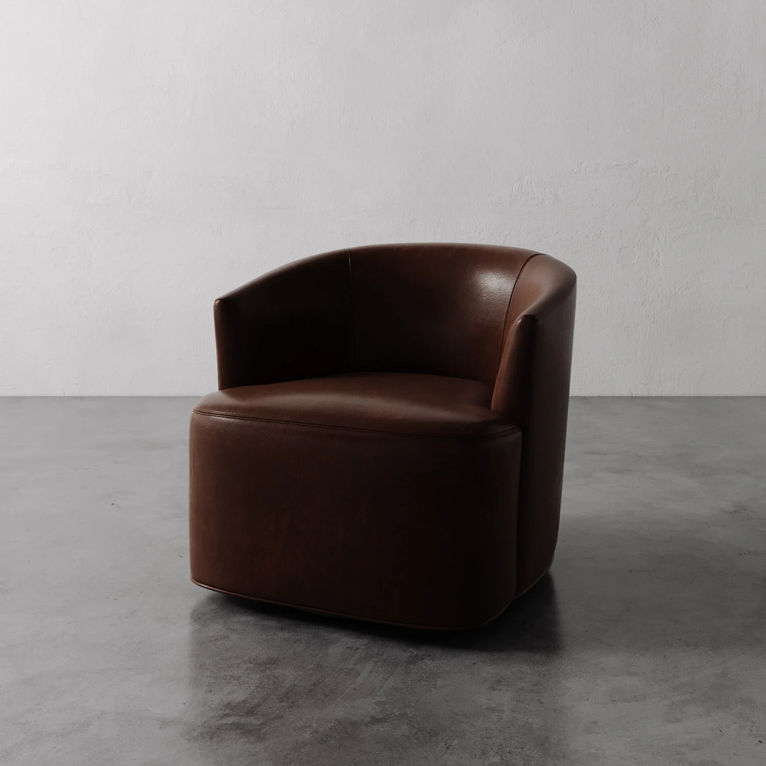 Garnier Leather Swivel Chair - Image 5