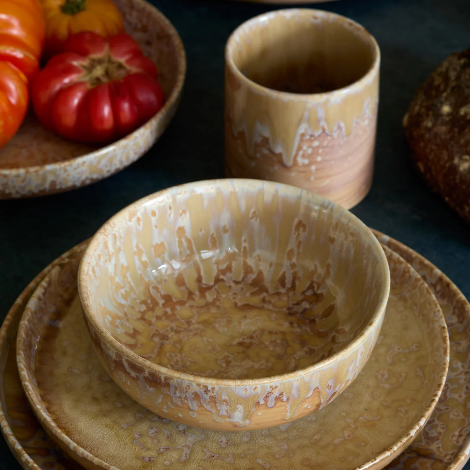 Hanami Stoneware Bowl Set, Sand, Set of Four - Image 5