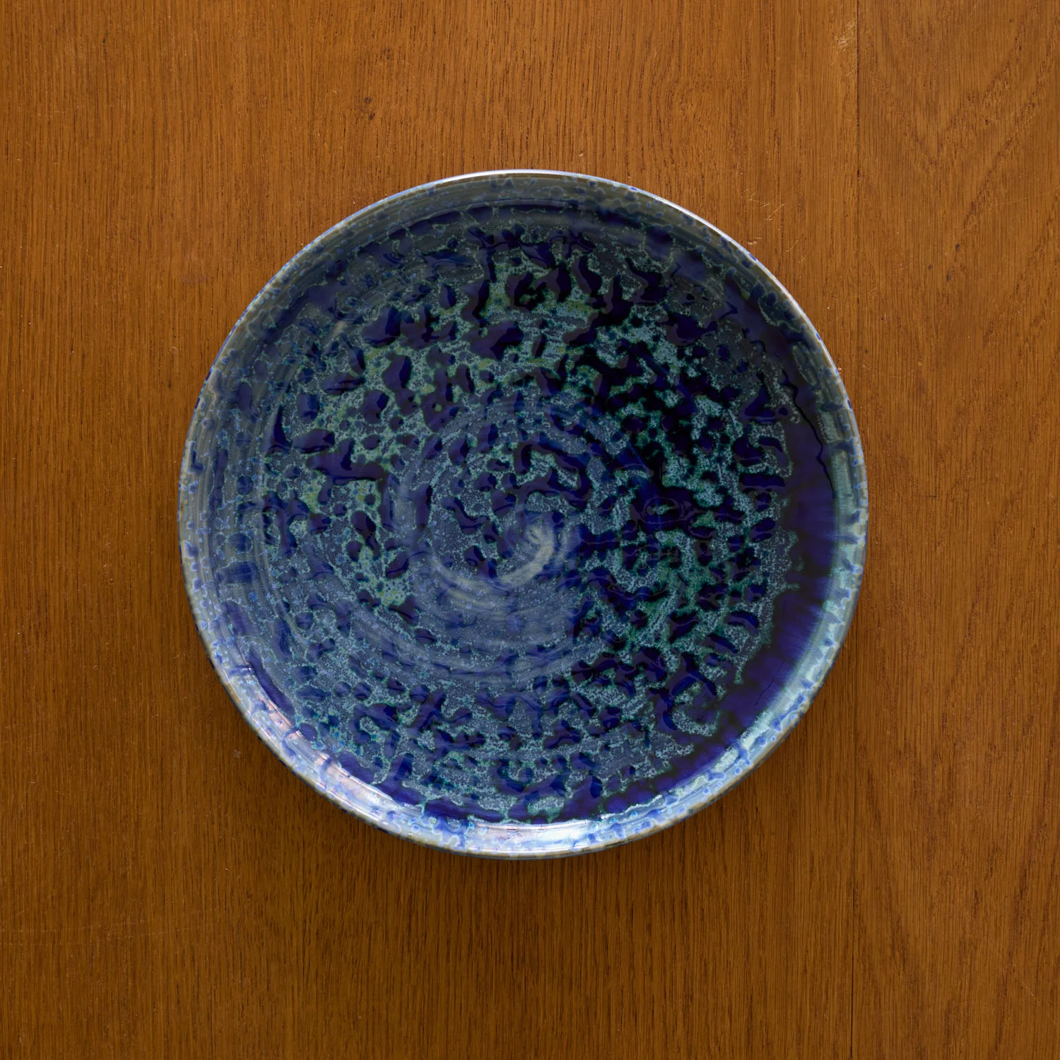 Hanami Stoneware Salad Plate Set, Indigo, Set of Four