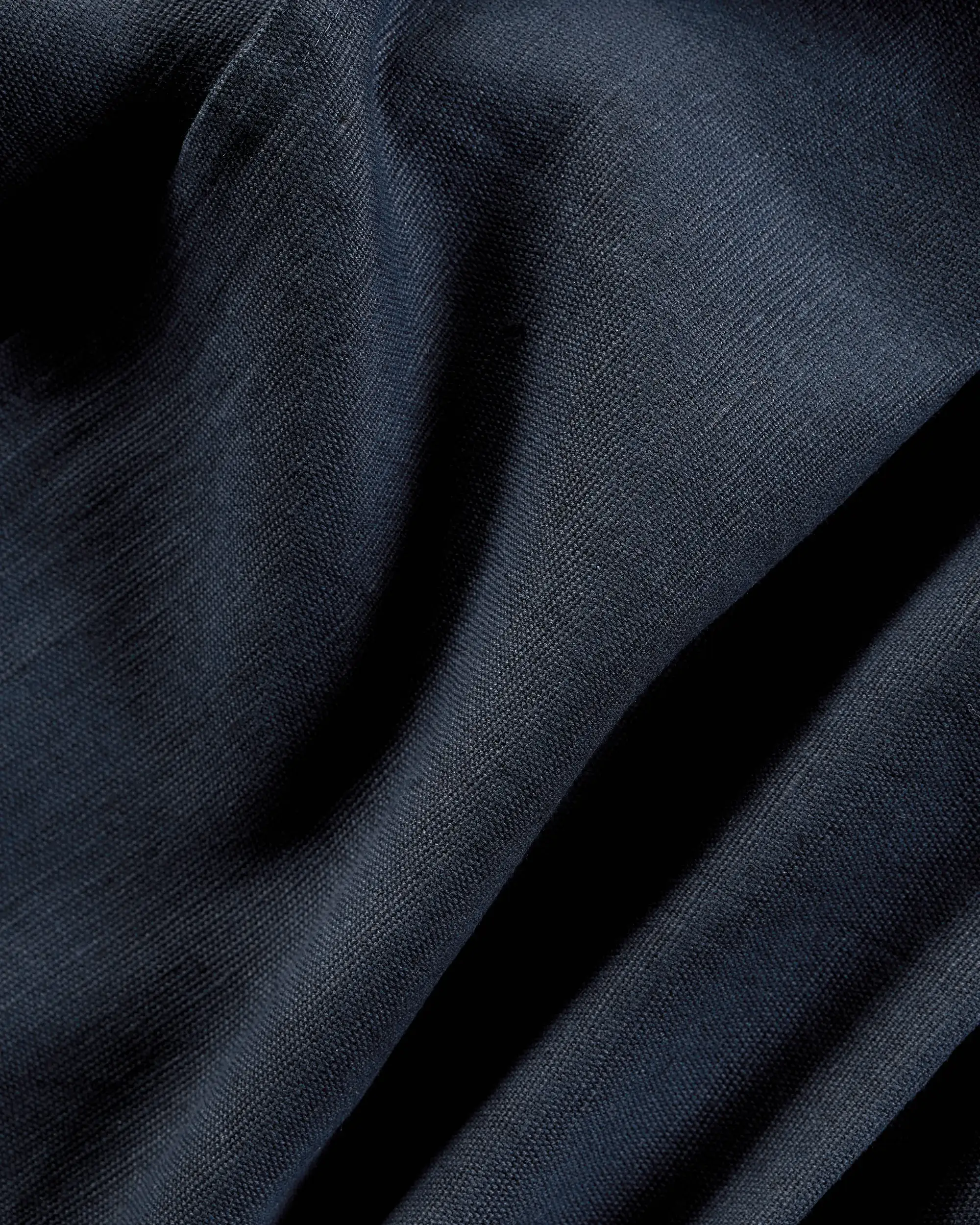 Heavy Linen Lumbar Pillow Cover, Indigo - Image 2