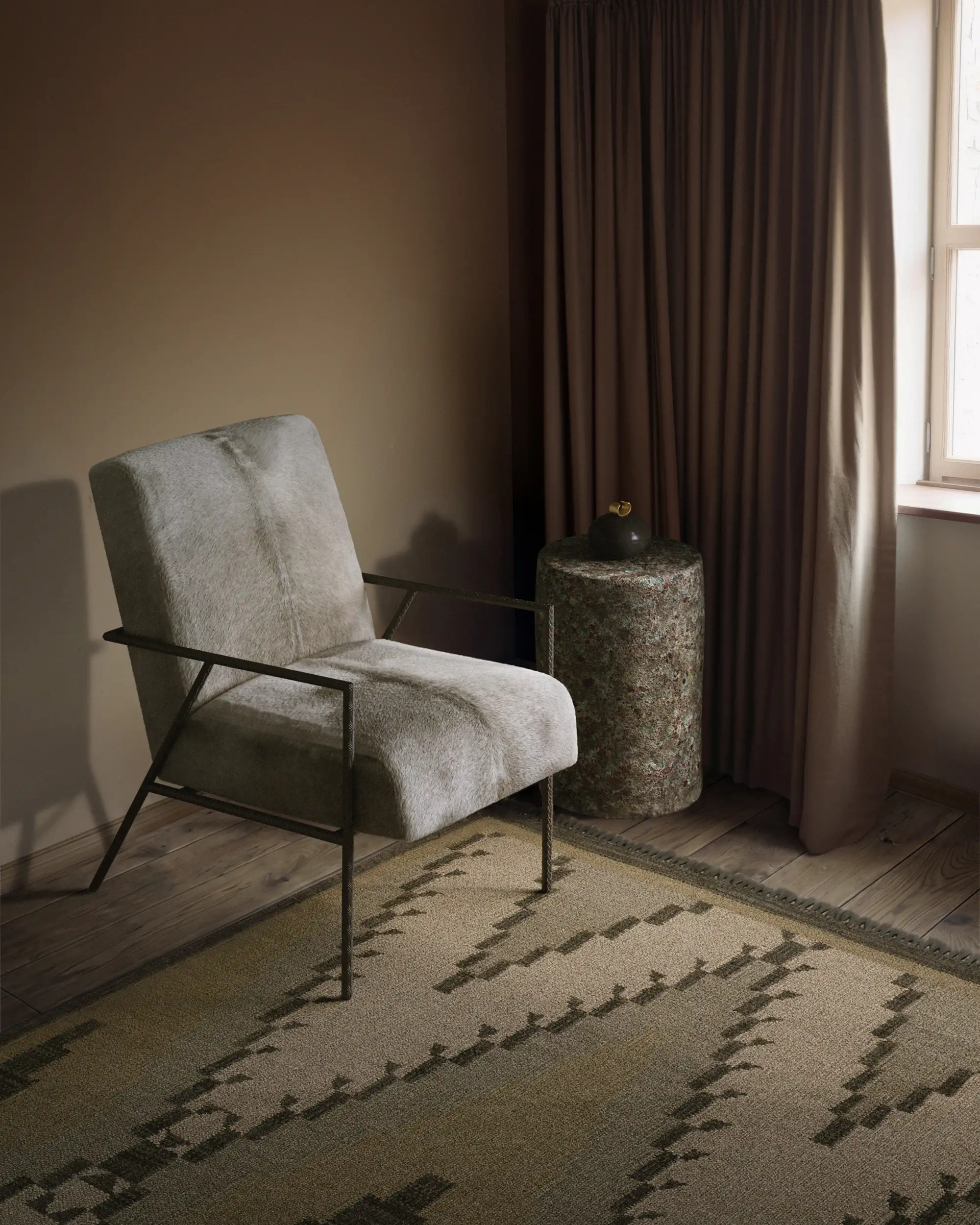 Imane Leather Lounge Chair - Image 2