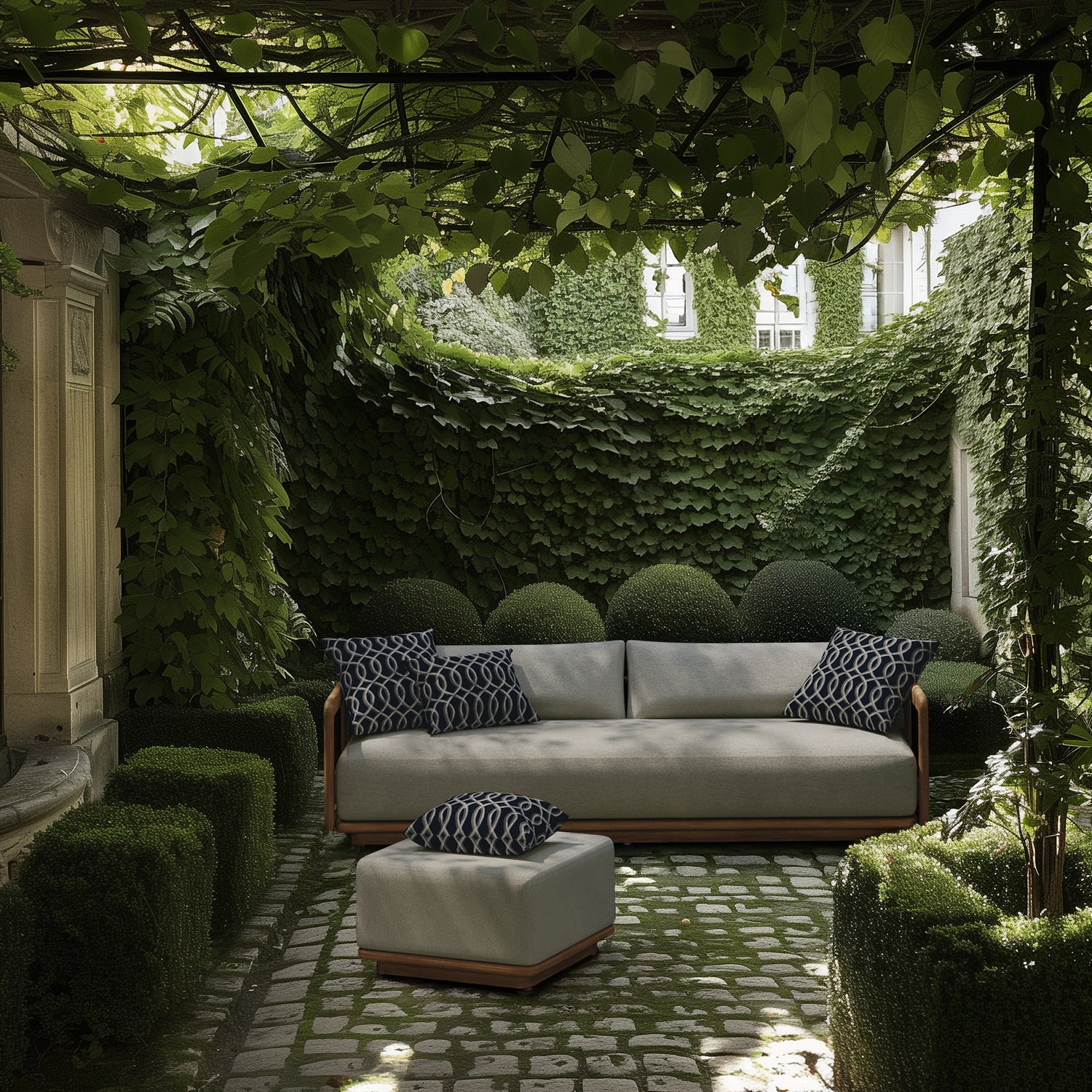Outdoor Pillow - Gatework (Navy) - Image 4