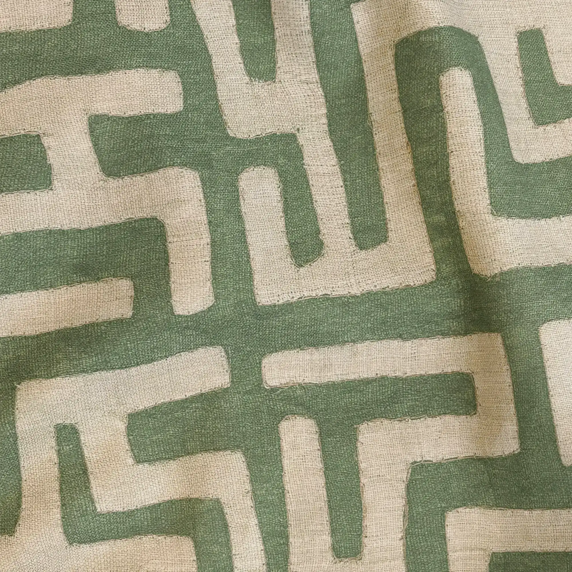Outdoor Pillow - Kuba Cloth Green - Image 2