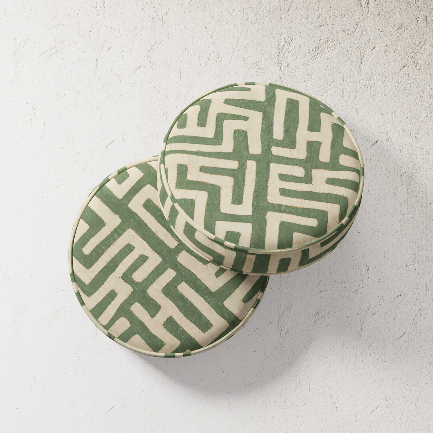 Outdoor Pillow - Kuba Cloth Green - Image 3