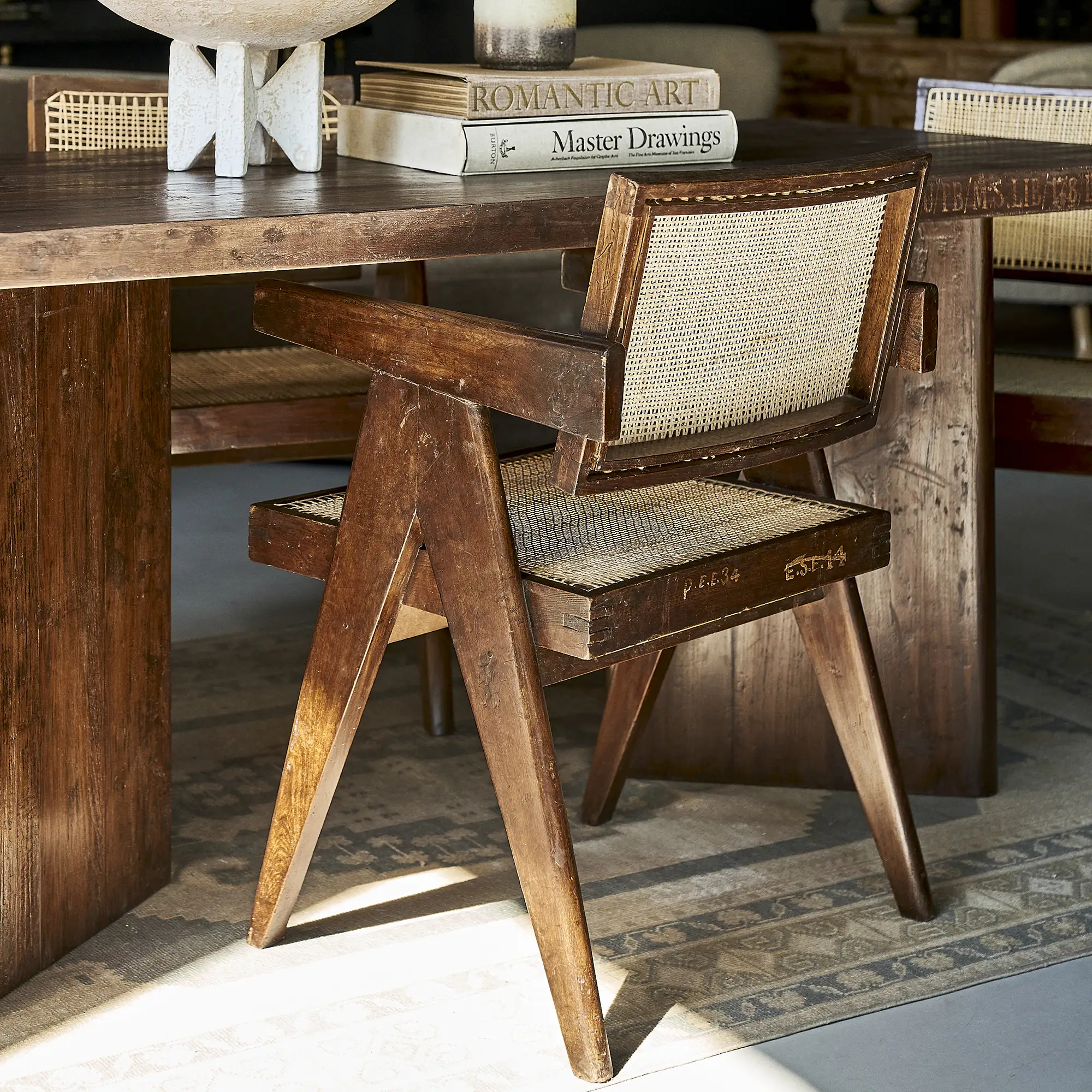 Pierre Jeanneret Office Cane Chairs (ca 1954) - Image 5