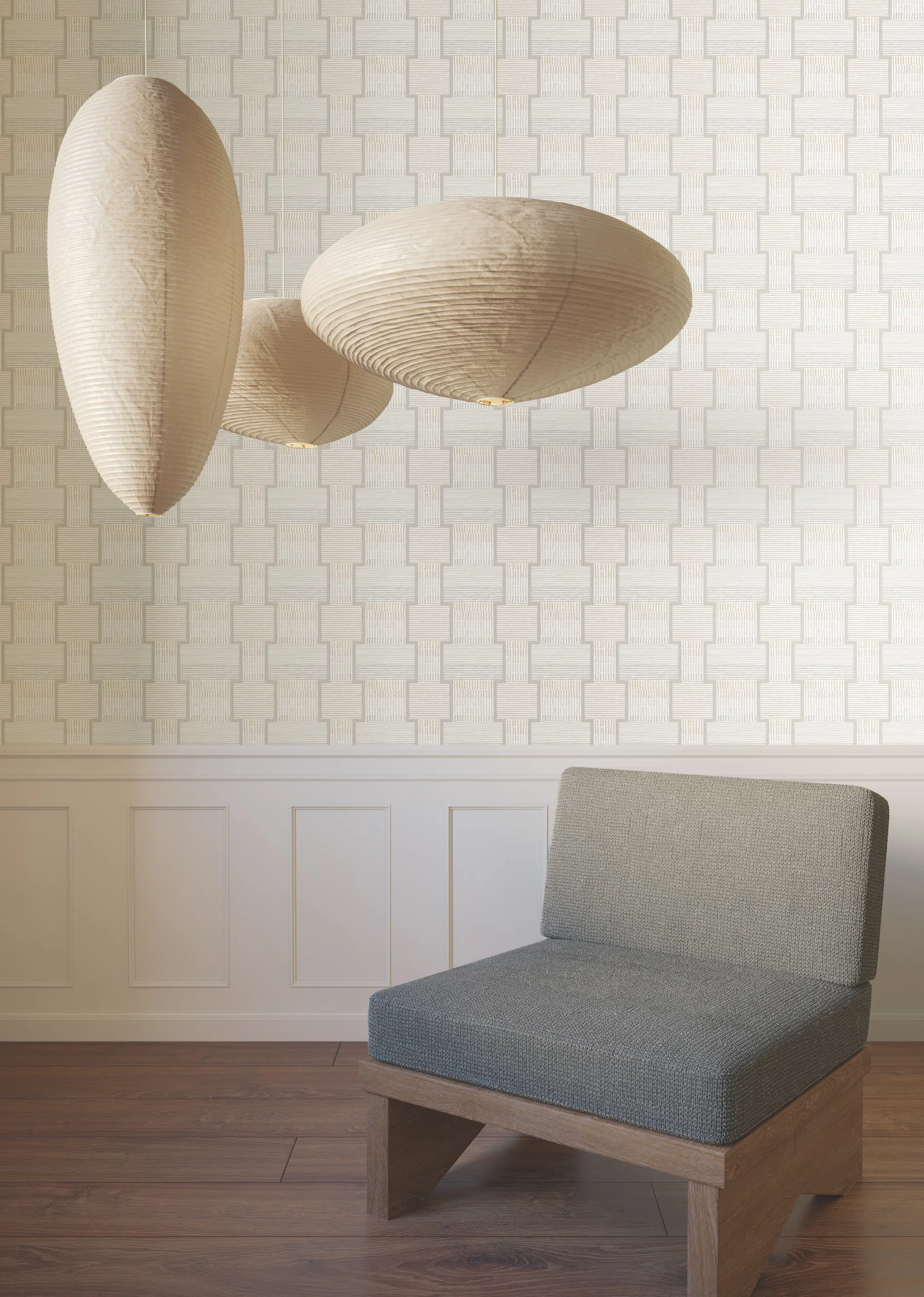 La Broderie Grey Wallpaper - Image 2
