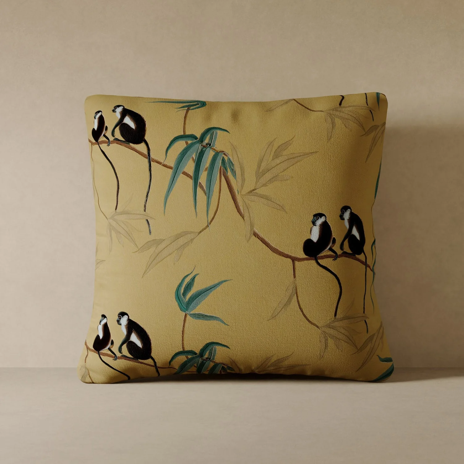 Les Singes Velvet Pillow