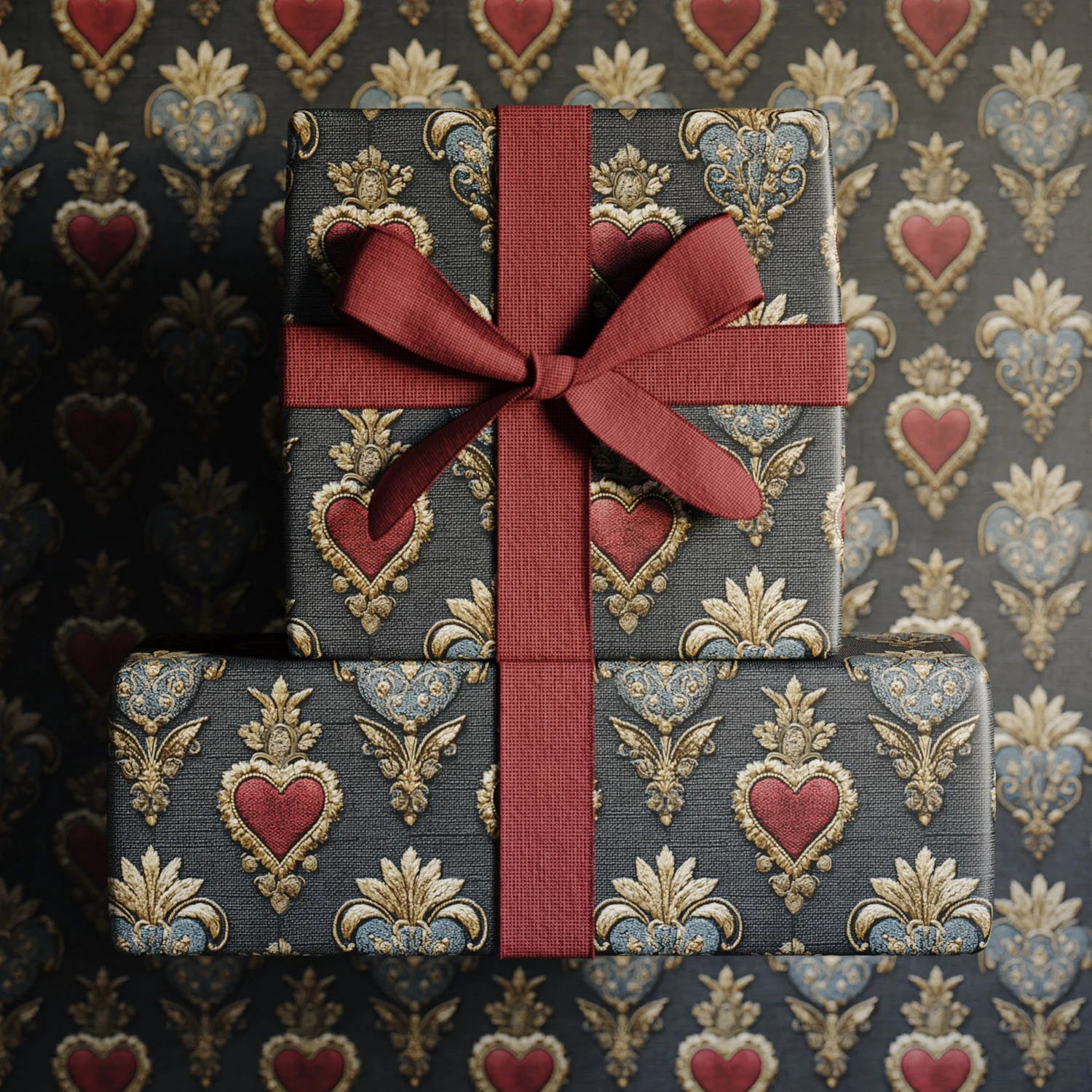 Love Embroidery Gift Wrapping Paper