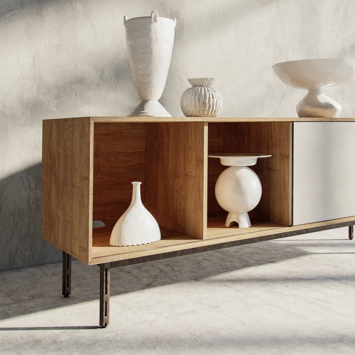 Noelle Geometric Vase (White) - Image 5