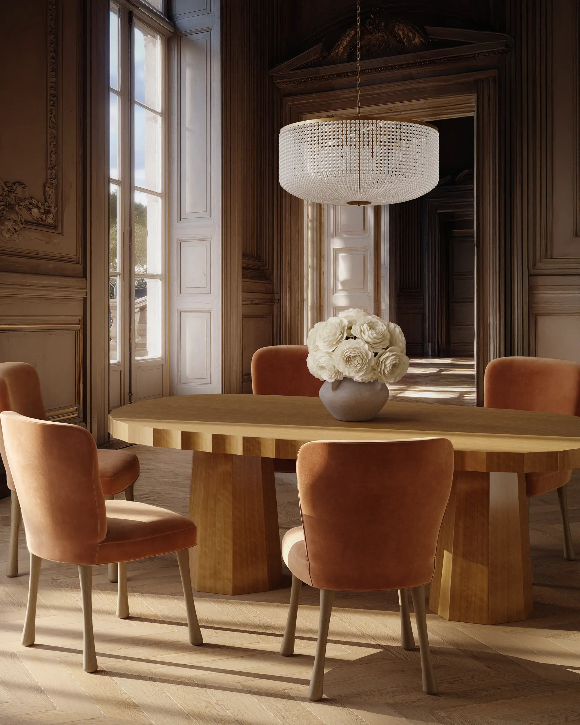 Ondara Fluted Dining Table Oblong - Image 2