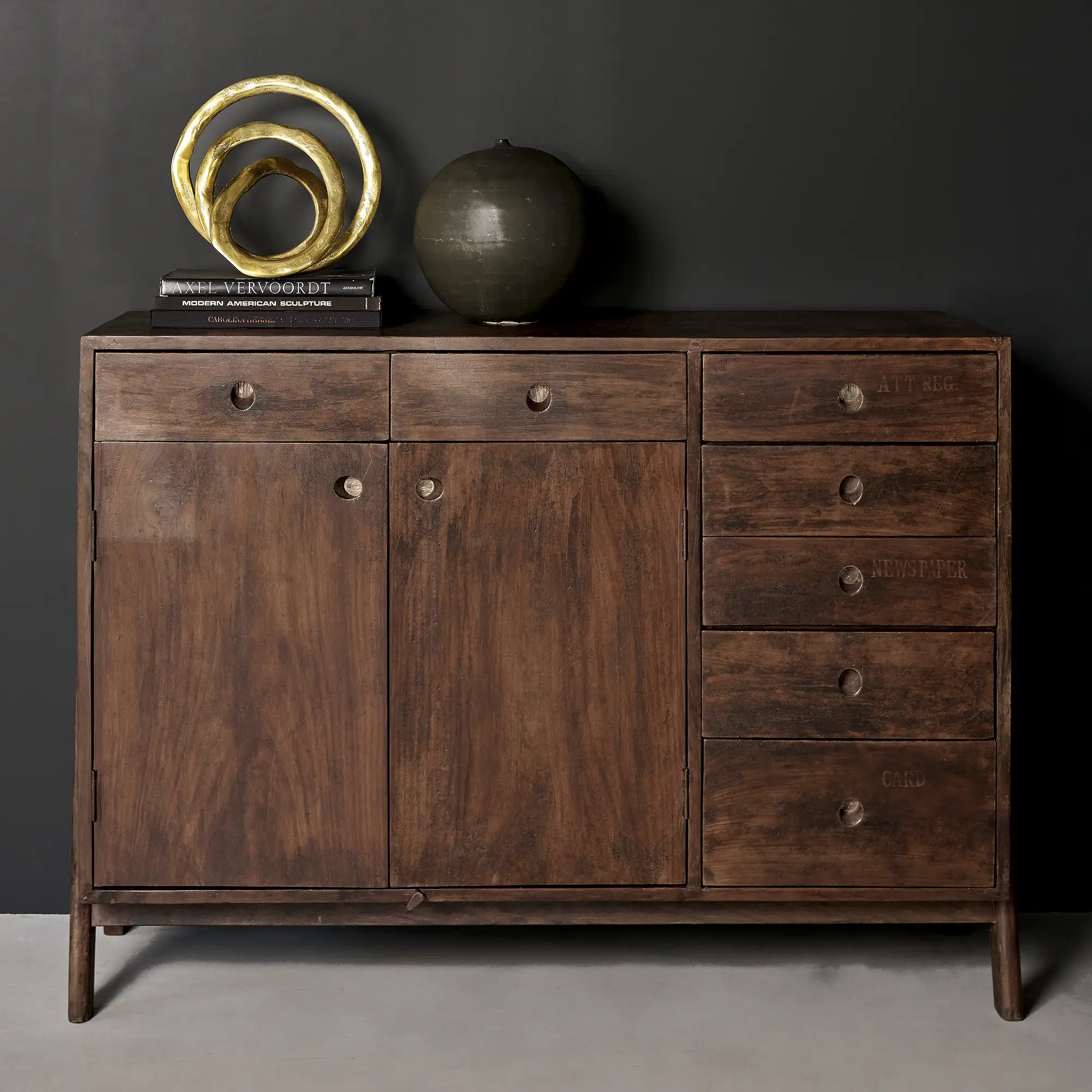 Pierre Jeanneret Library Storage Cabinet, Nehru Library PAU, c. 1960