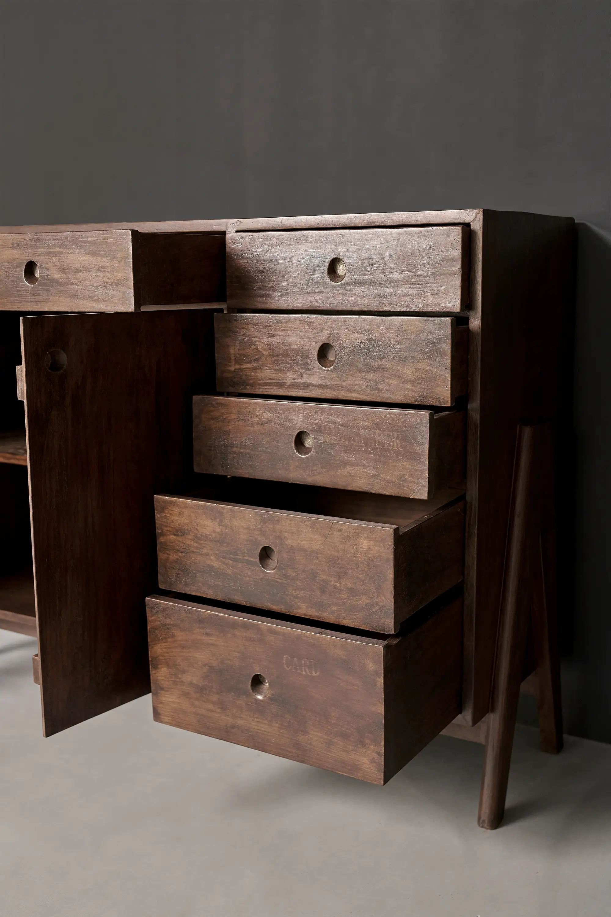 Pierre Jeanneret Library Storage Cabinet, Nehru Library PAU, c. 1960 - Image 13