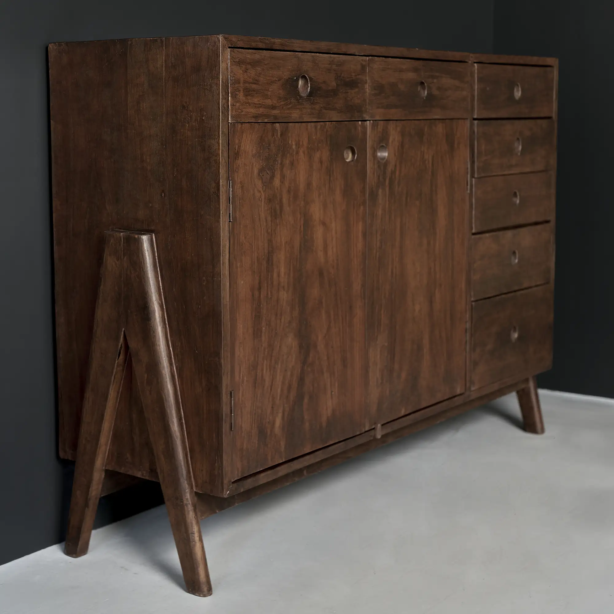Pierre Jeanneret Library Storage Cabinet, Nehru Library PAU, c. 1960 - Image 2