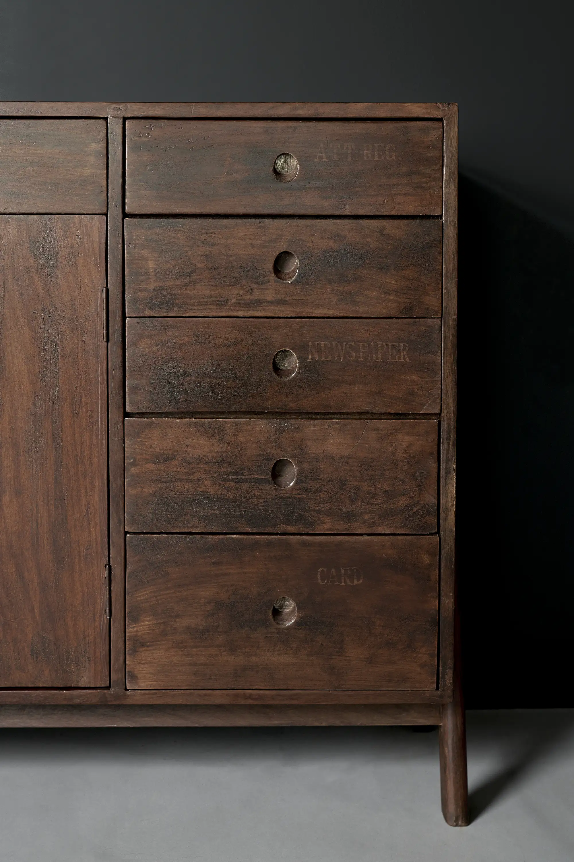 Pierre Jeanneret Library Storage Cabinet, Nehru Library PAU, c. 1960 - Image 3