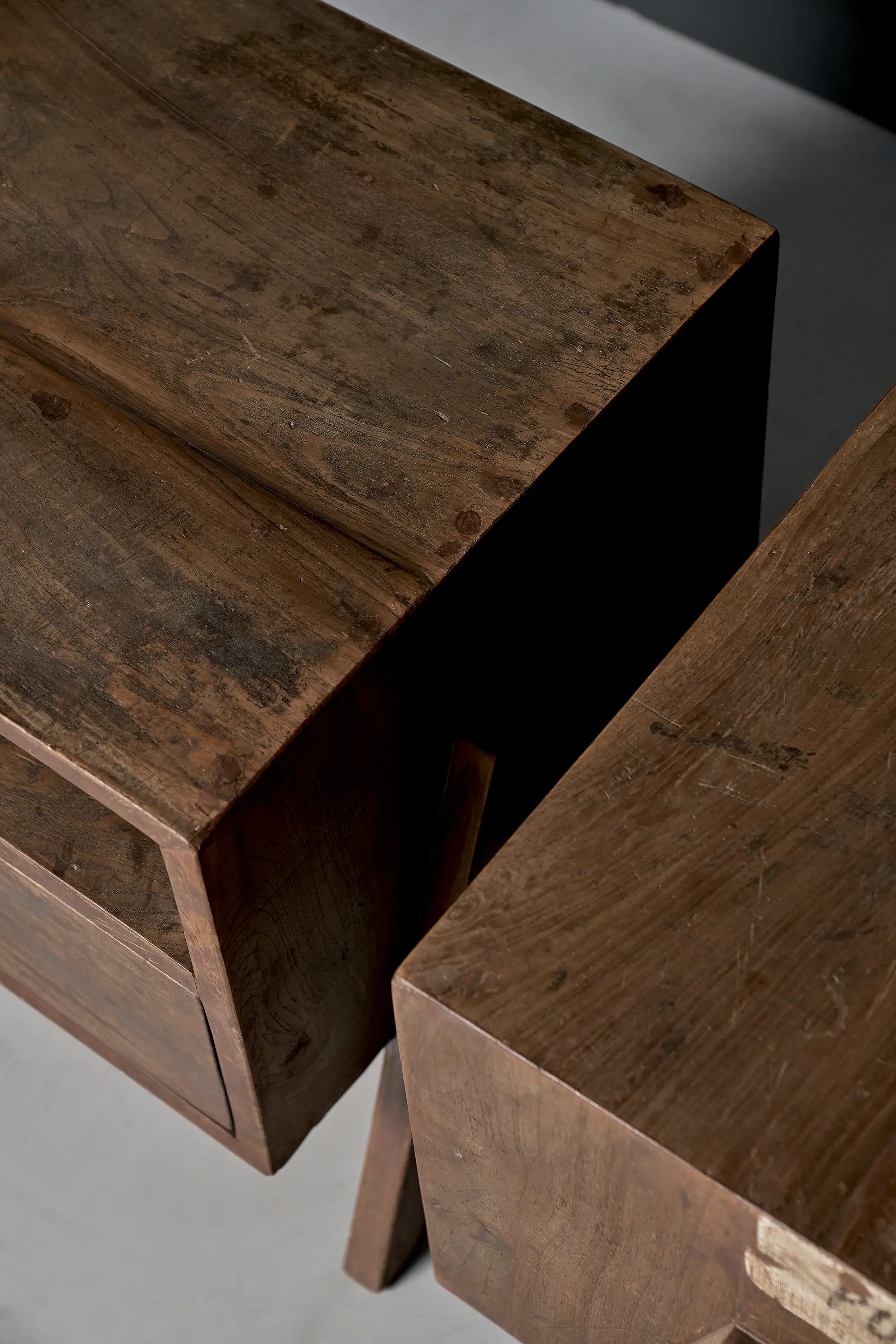 Pierre Jeanneret Pair of Bedside Tables, Panjab University, Chandigarh, c. 1960 - Image 10