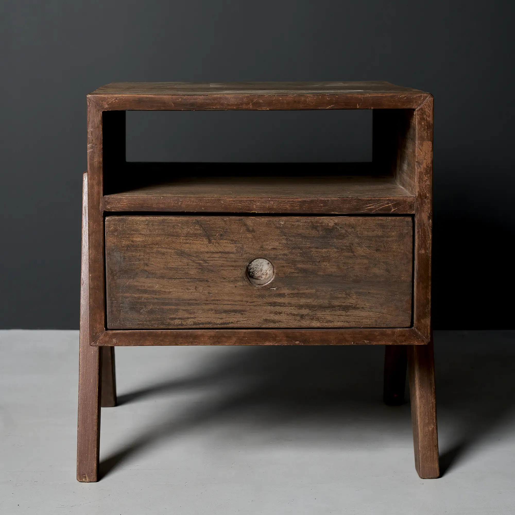Pierre Jeanneret Pair of Bedside Tables, Panjab University, Chandigarh, c. 1960 - Image 13