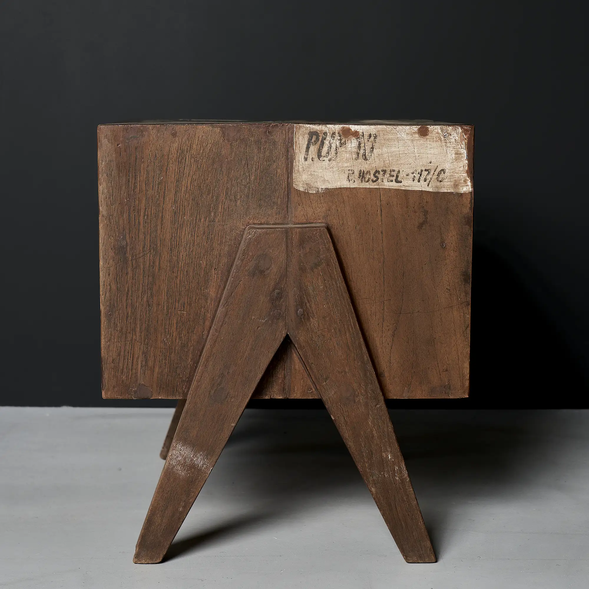Pierre Jeanneret Pair of Bedside Tables, Panjab University, Chandigarh, c. 1960 - Image 15